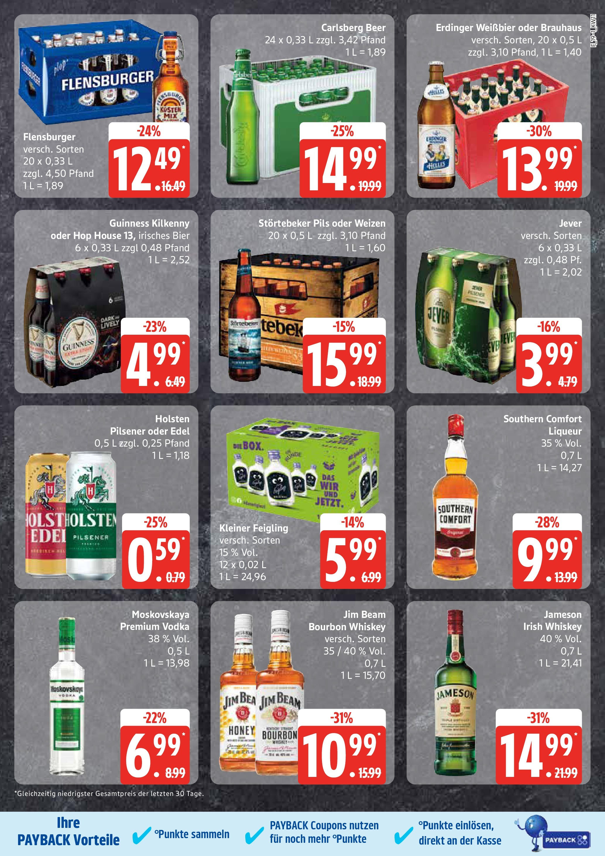 Edeka - EDEKA: Wochenangebote (ab 09.03.2025) » Angebote Online | Seite: 19 | Produkte: Jim beam, Kleiner feigling, Jameson, Southern comfort