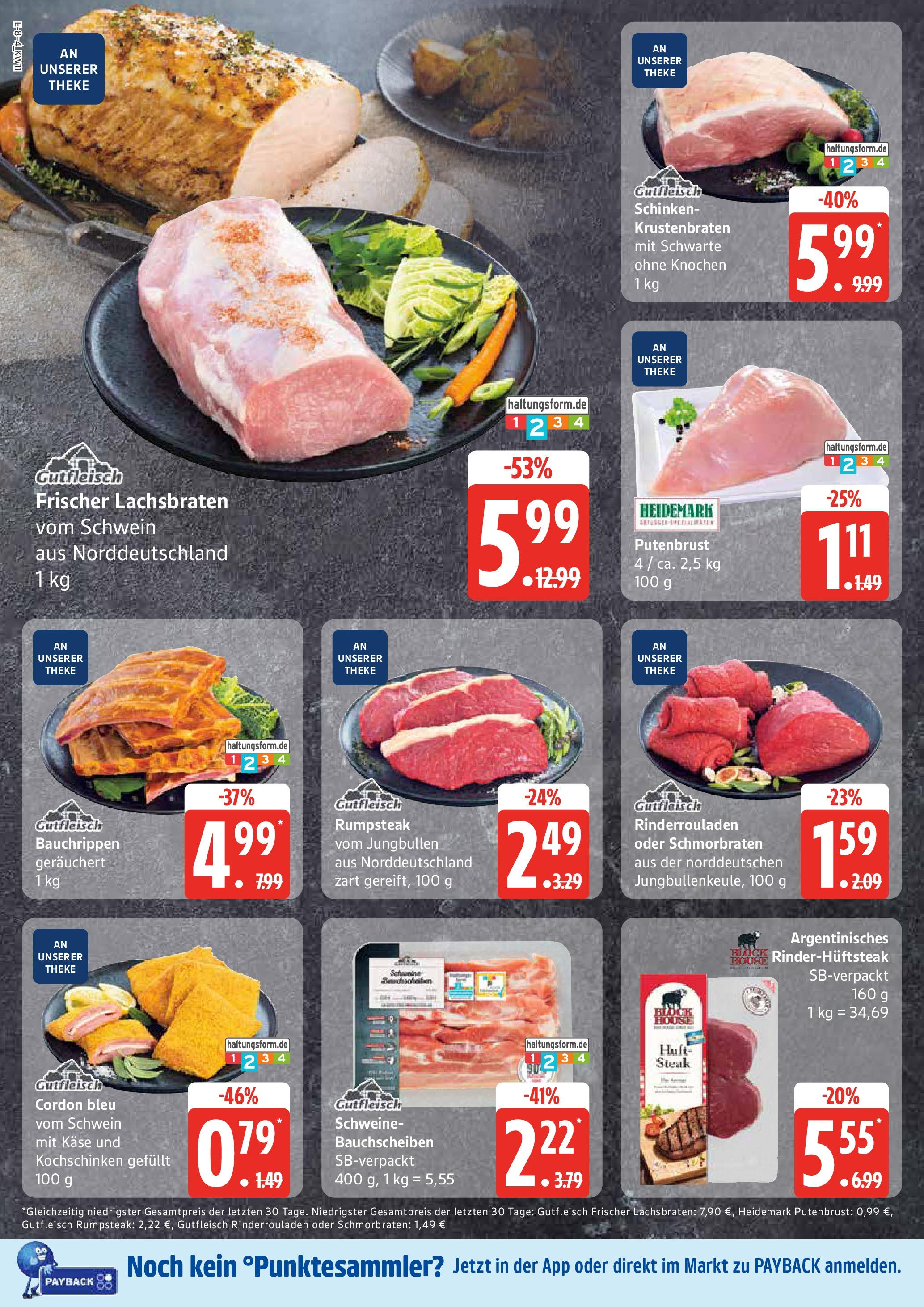 Edeka - EDEKA: Wochenangebote (ab 09.03.2025) » Angebote Online | Seite: 8 | Produkte: Rumpsteak, Theke, Krustenbraten, Schinken