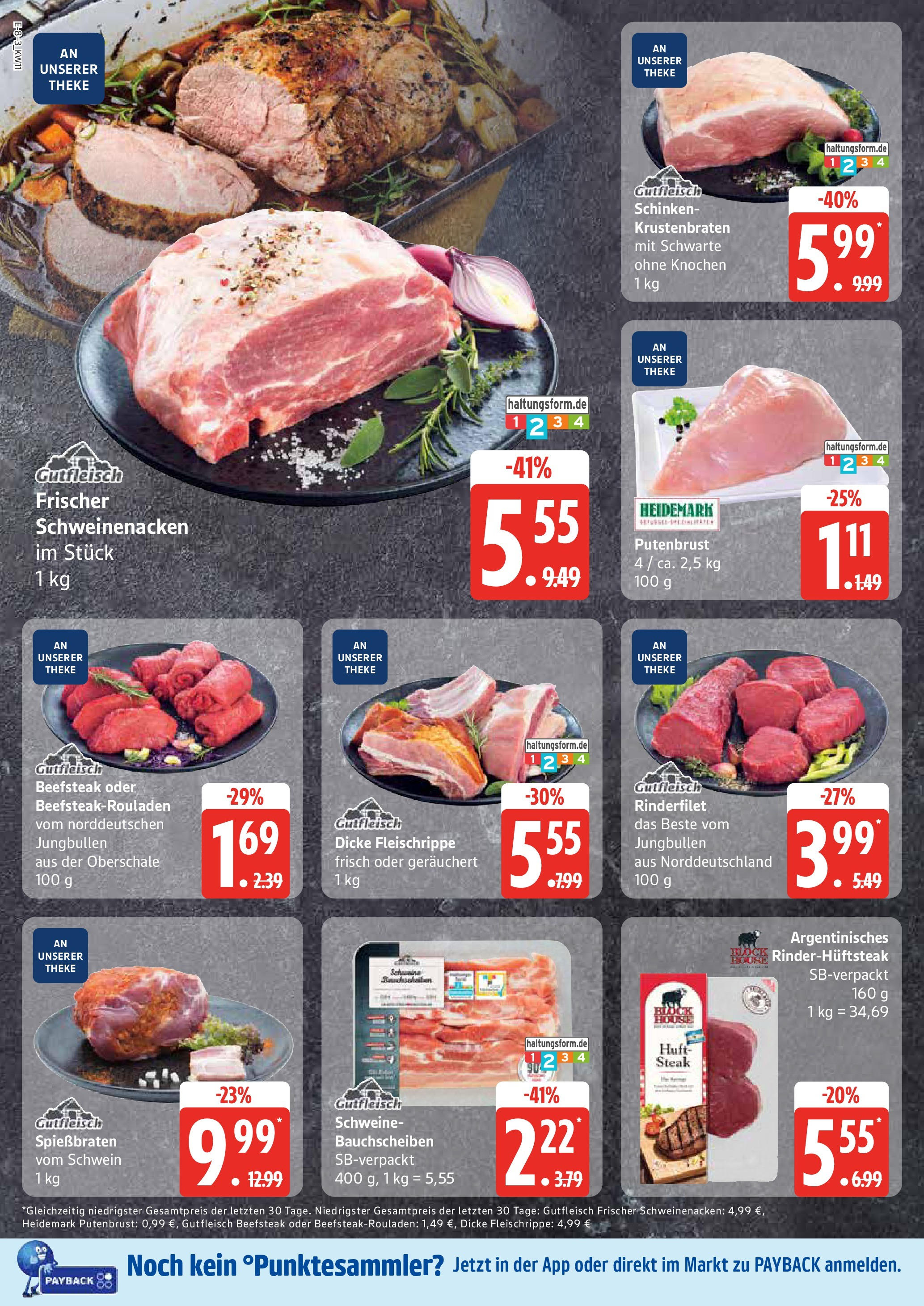 Edeka - EDEKA: Wochenangebote (ab 09.03.2025) » Angebote Online | Seite: 8 | Produkte: Theke, Rinderfilet, Schweinenacken, Schinken