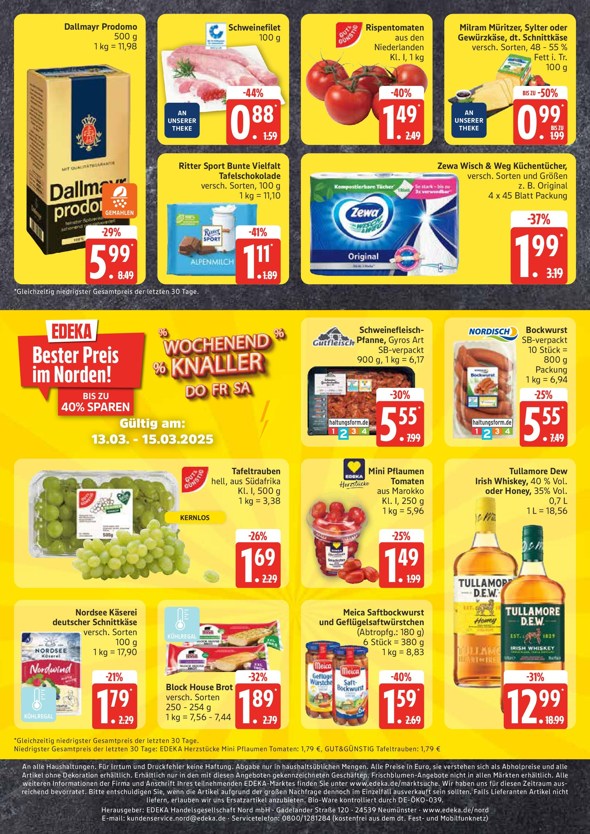 Edeka - EDEKA: Wochenangebote (ab 09.03.2025) » Angebote Online | Seite: 20 | Produkte: Bockwurst, Gyros, Brot, Whiskey