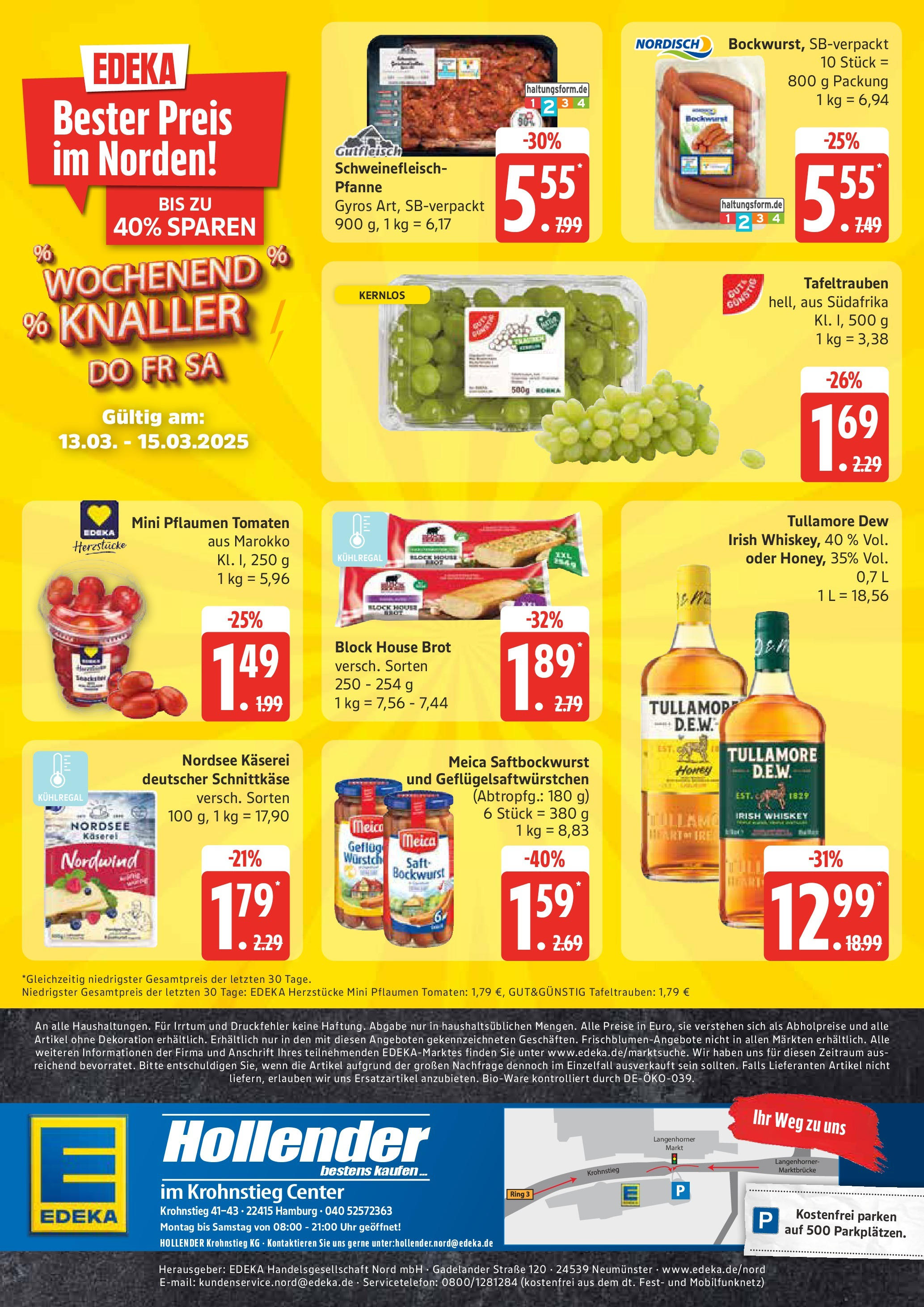 Edeka - EDEKA: Wochenangebote (ab 09.03.2025) » Angebote Online | Seite: 20 | Produkte: Bockwurst, Pflaumen, Saft, Whiskey