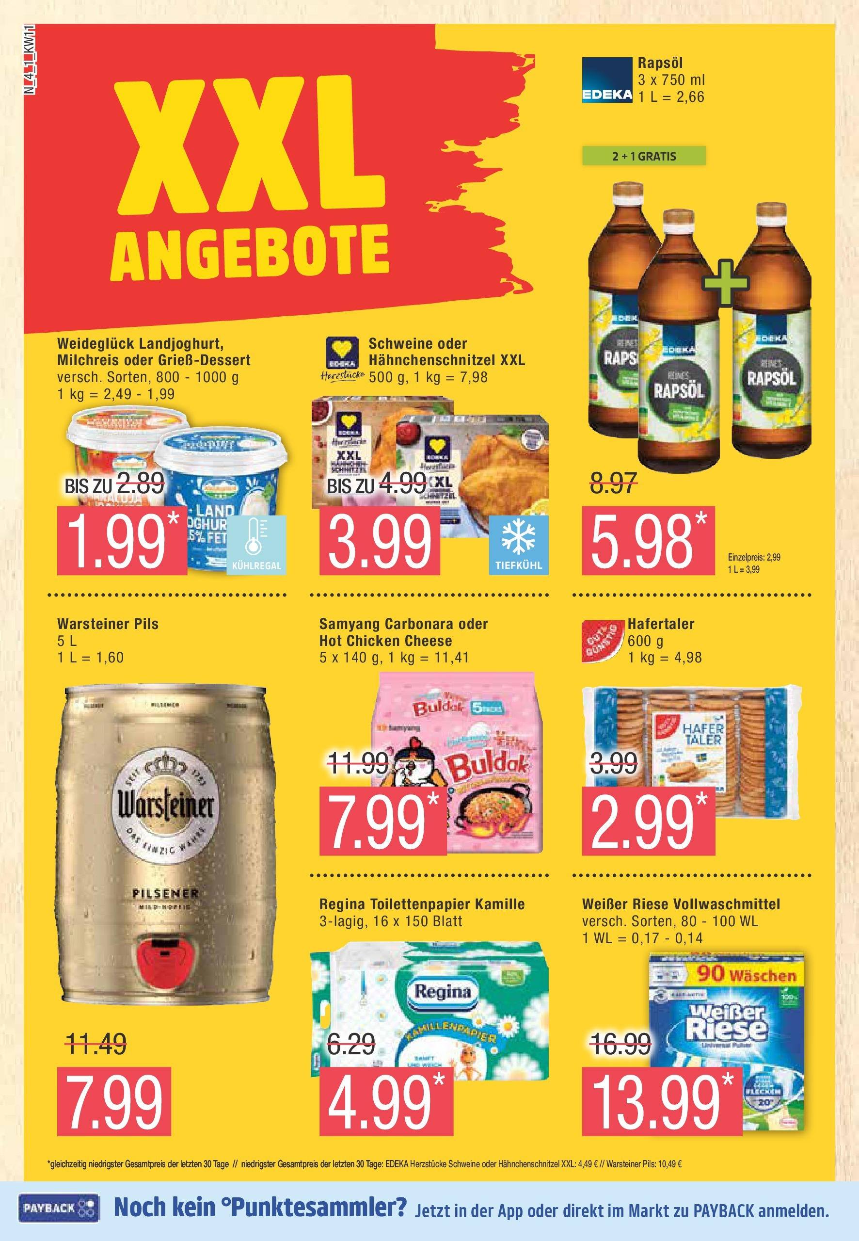 Marktkauf - Marktkauf: Wochenangebote (ab 09.03.2025) » Angebote online | Seite: 4 | Produkte: Rapsöl, Pils, Warsteiner, Toilettenpapier