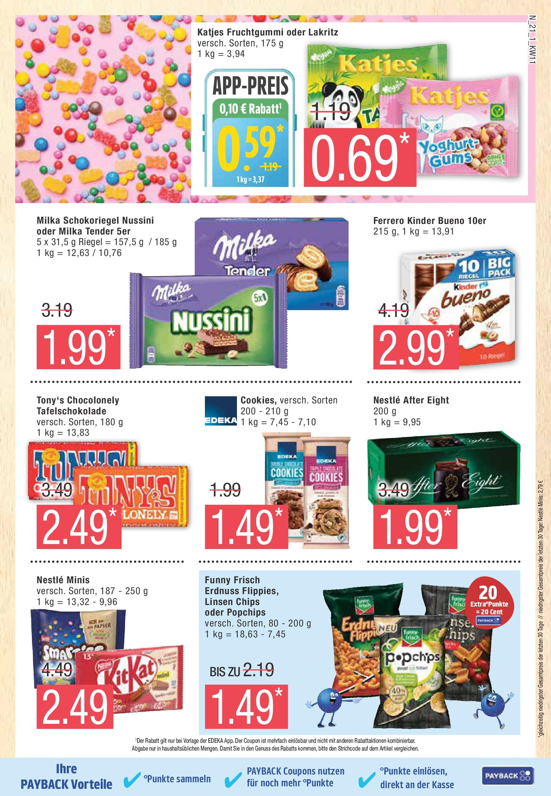 Marktkauf - Marktkauf: Wochenangebote (ab 09.03.2025) » Angebote online | Seite: 21 | Produkte: Funny frisch, Kinder bueno, Milka, Chips