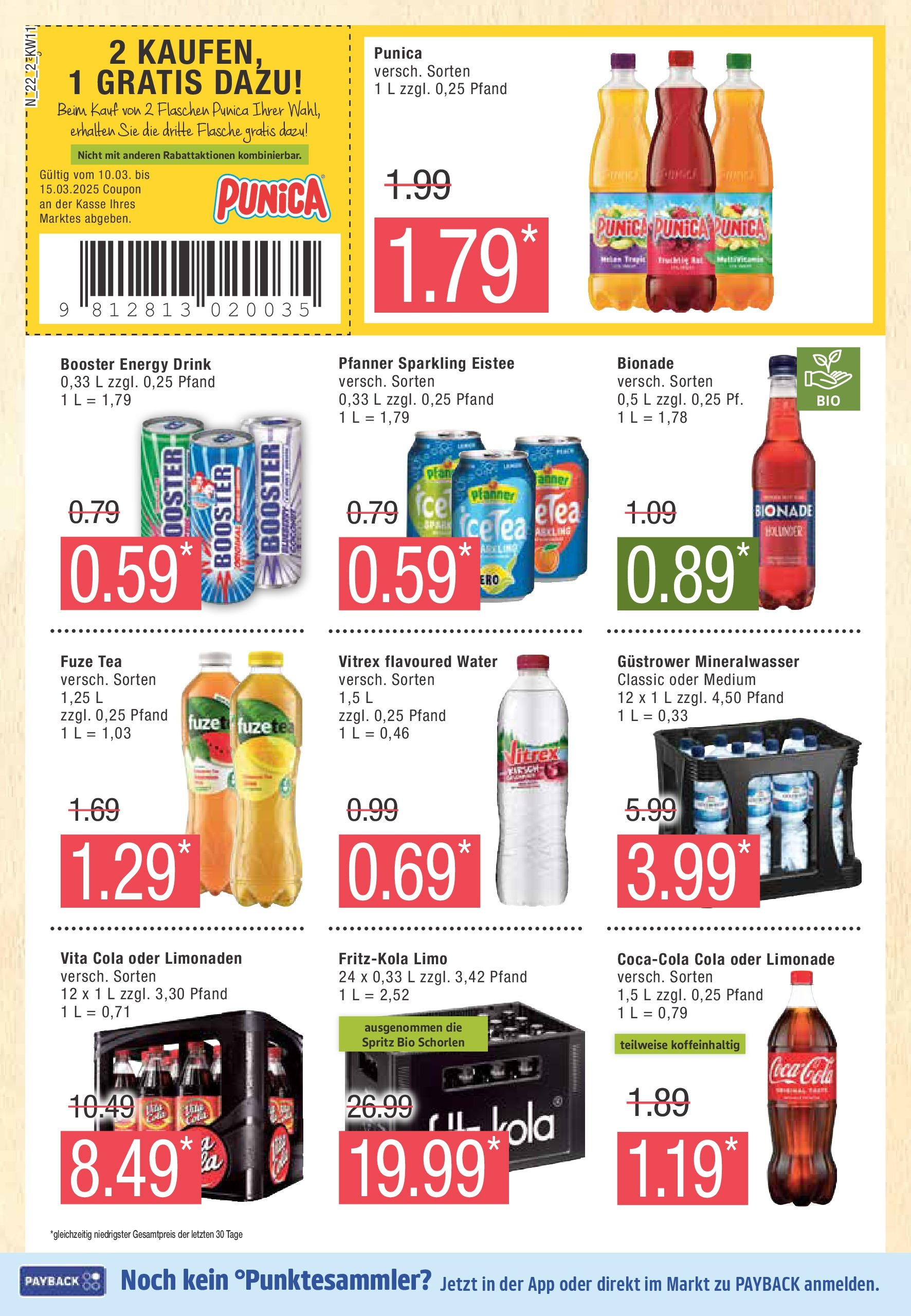 Marktkauf - Marktkauf: Wochenangebote (ab 09.03.2025) » Angebote online | Seite: 22 | Produkte: Cola, Limonade, Bionade, Mineralwasser