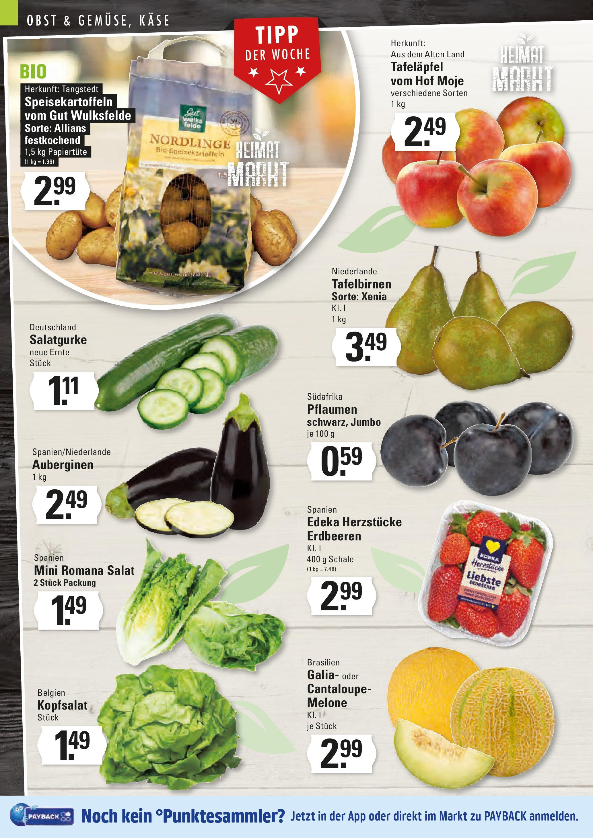 Edeka - EDEKA: Wochenangebote (ab 09.03.2025) » Angebote Online | Seite: 2 | Produkte: Pflaumen, Käse, Obst, Melone