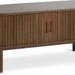 JYSK JYSK Comodă TV LYNGVIG 120cm 2 uși tambur stejar închis