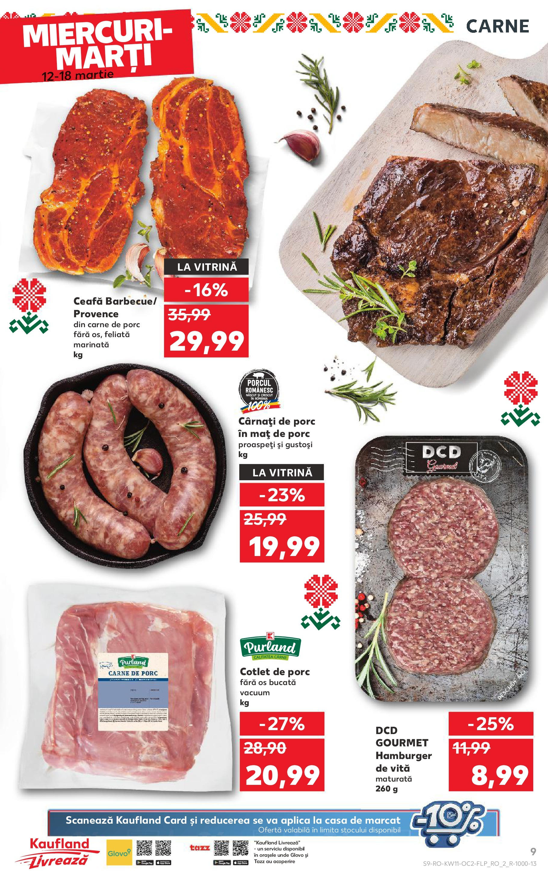 Catalog Kaufland - Bucureşti 12.03.2025 - Revista si Oferta | Pagină: 9 | Produse: Vitrină, Carne De Porc, Cârnați