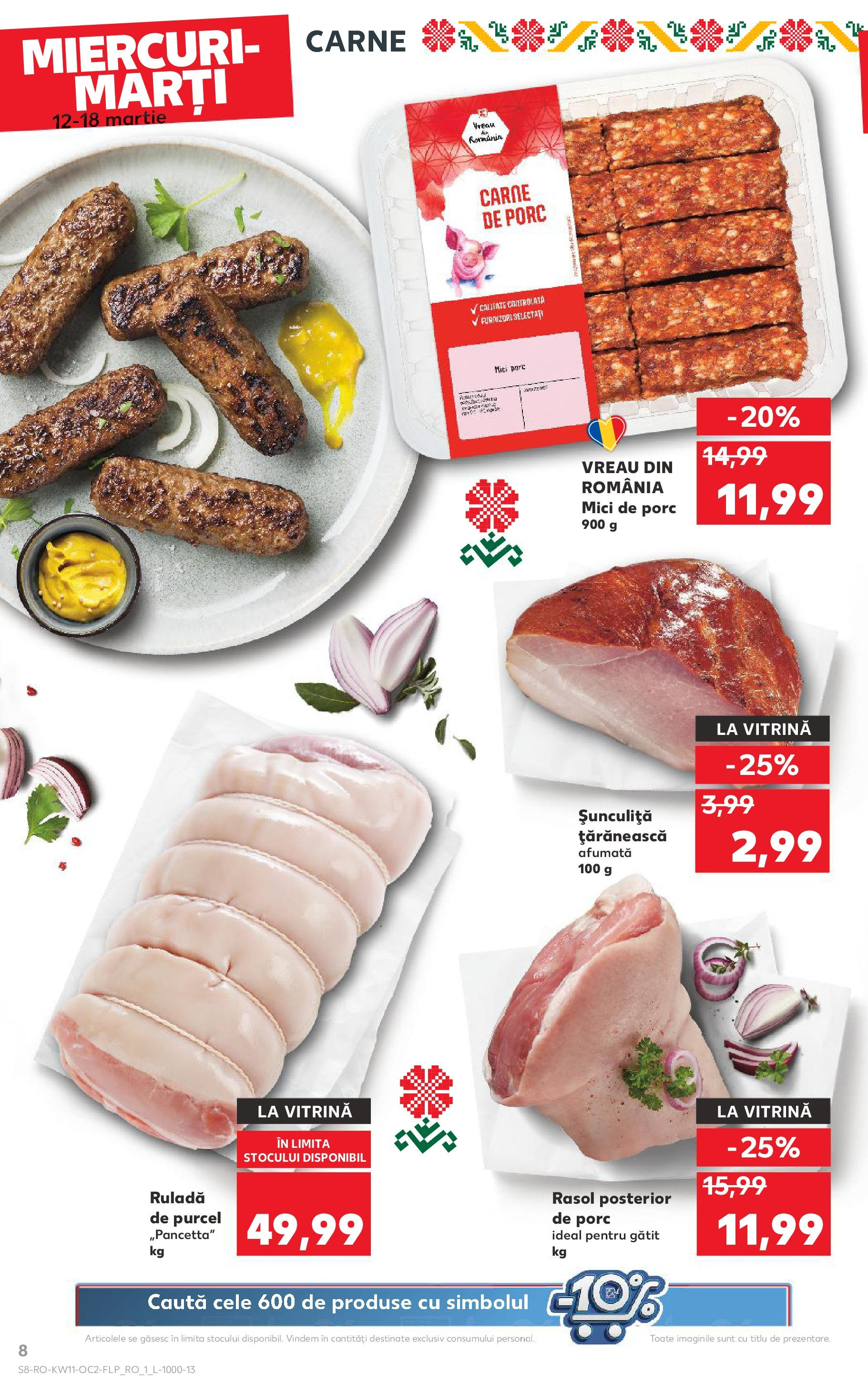 Catalog Kaufland - Bucureşti 12.03.2025 - Revista si Oferta | Pagină: 8 | Produse: Vitrină, Mici, Carne De Porc, Rasol