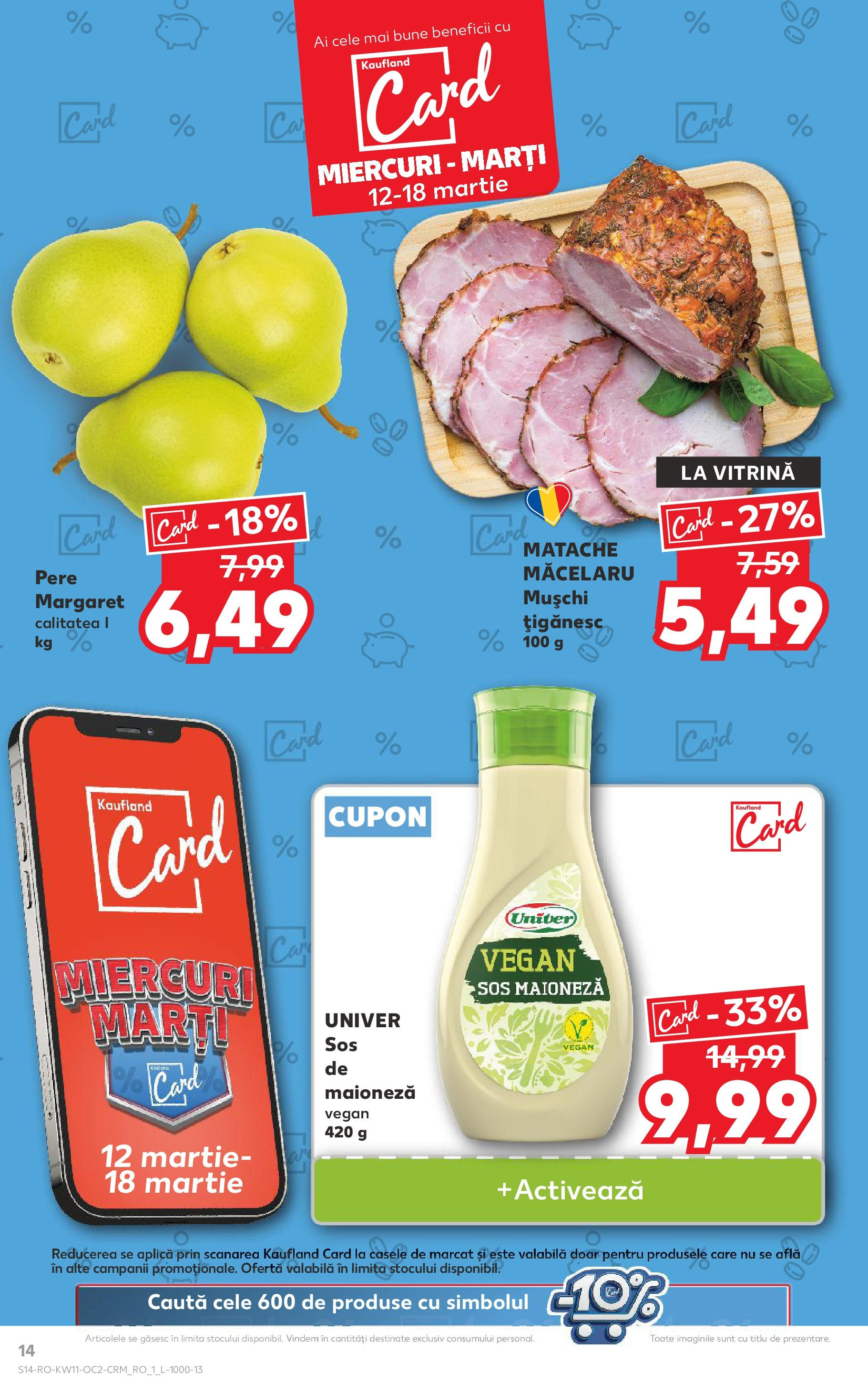 Catalog Kaufland - Bucureşti 12.03.2025 - Revista si Oferta | Pagină: 14 | Produse: Vitrină, Maioneză, Sos