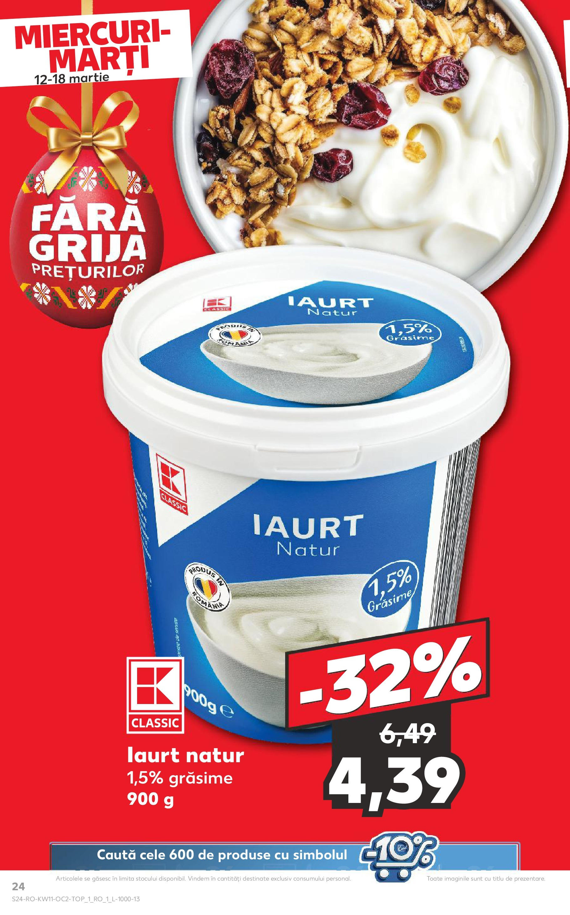 Catalog Kaufland - Bucureşti 12.03.2025 - Revista si Oferta | Pagină: 24 | Produse: Iaurt