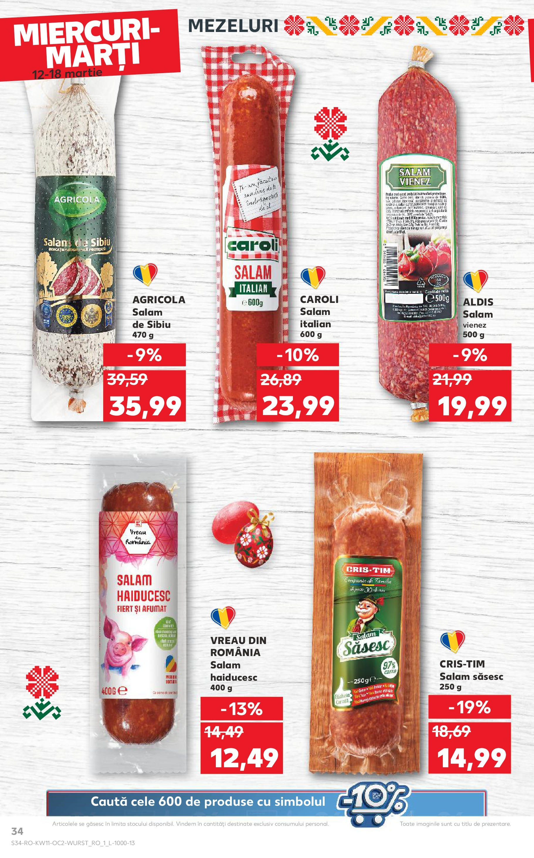 Catalog Kaufland - Bucureşti 12.03.2025 - Revista si Oferta | Pagină: 34 | Produse: Salam