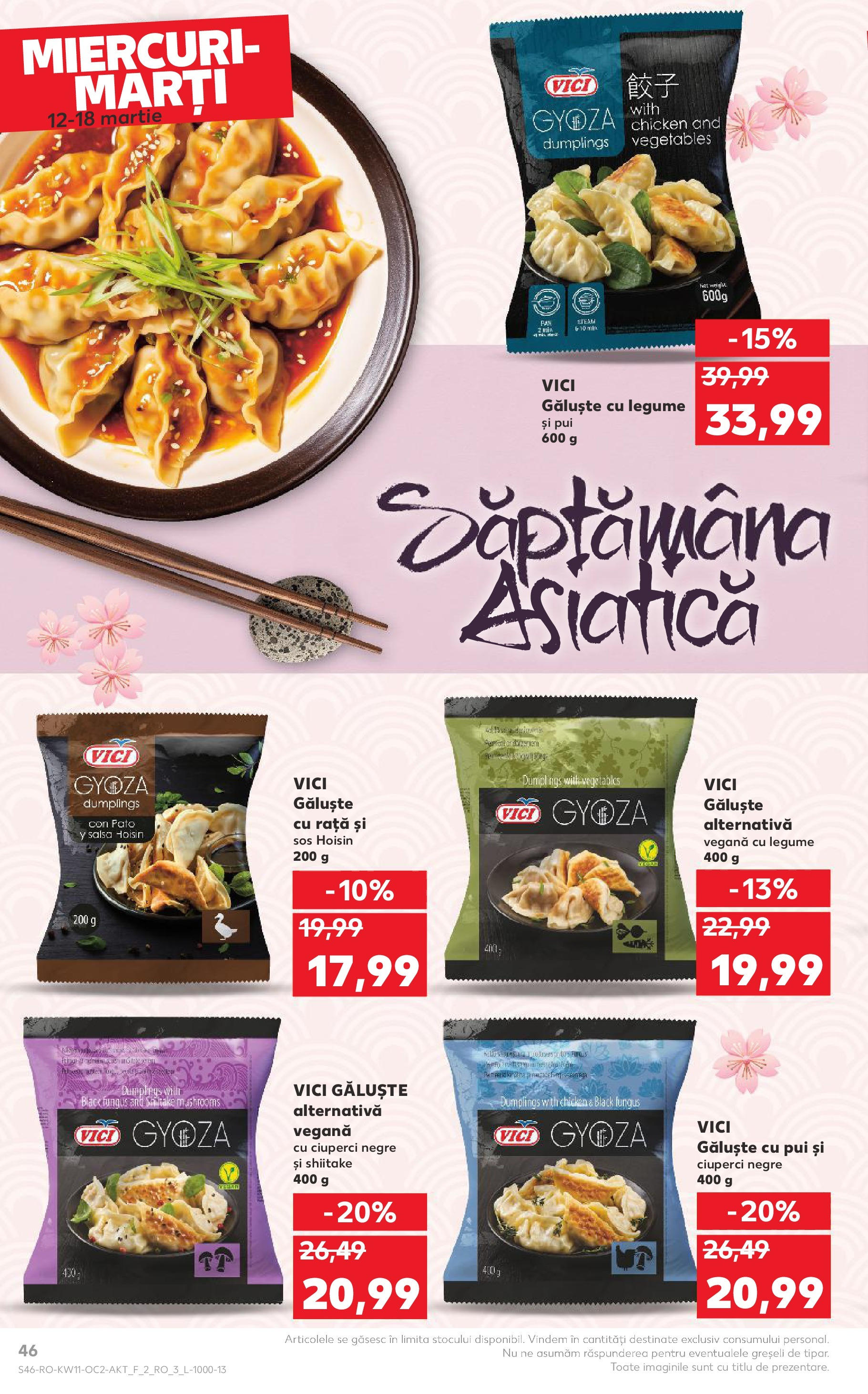 Catalog Kaufland - Bucureşti 12.03.2025 - Revista si Oferta | Pagină: 46 | Produse: Ciuperci, Rață, Legume