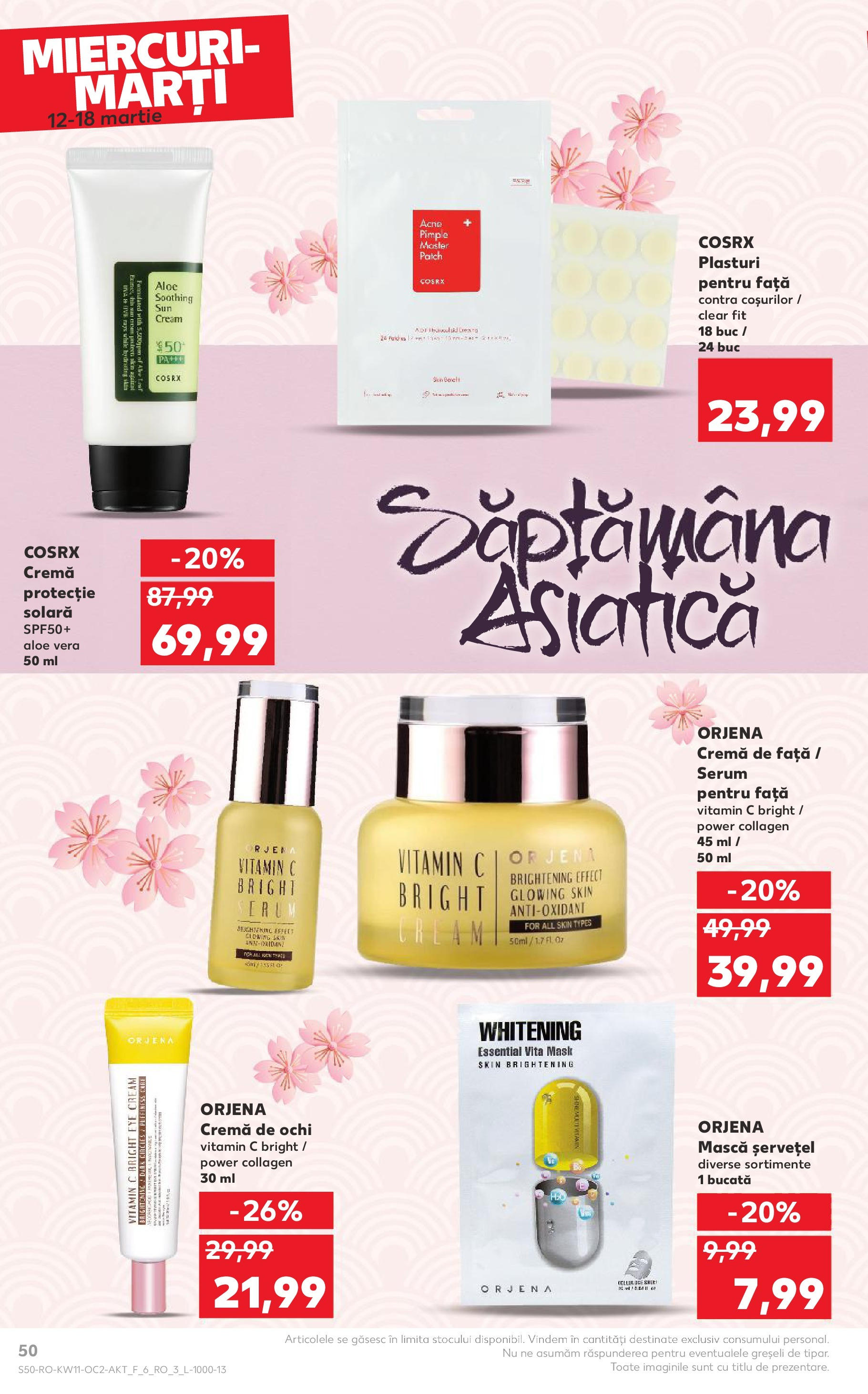 Catalog Kaufland - Bucureşti 12.03.2025 - Revista si Oferta | Pagină: 50 | Produse: Plasturi, Serum, Aloe vera, Cremă