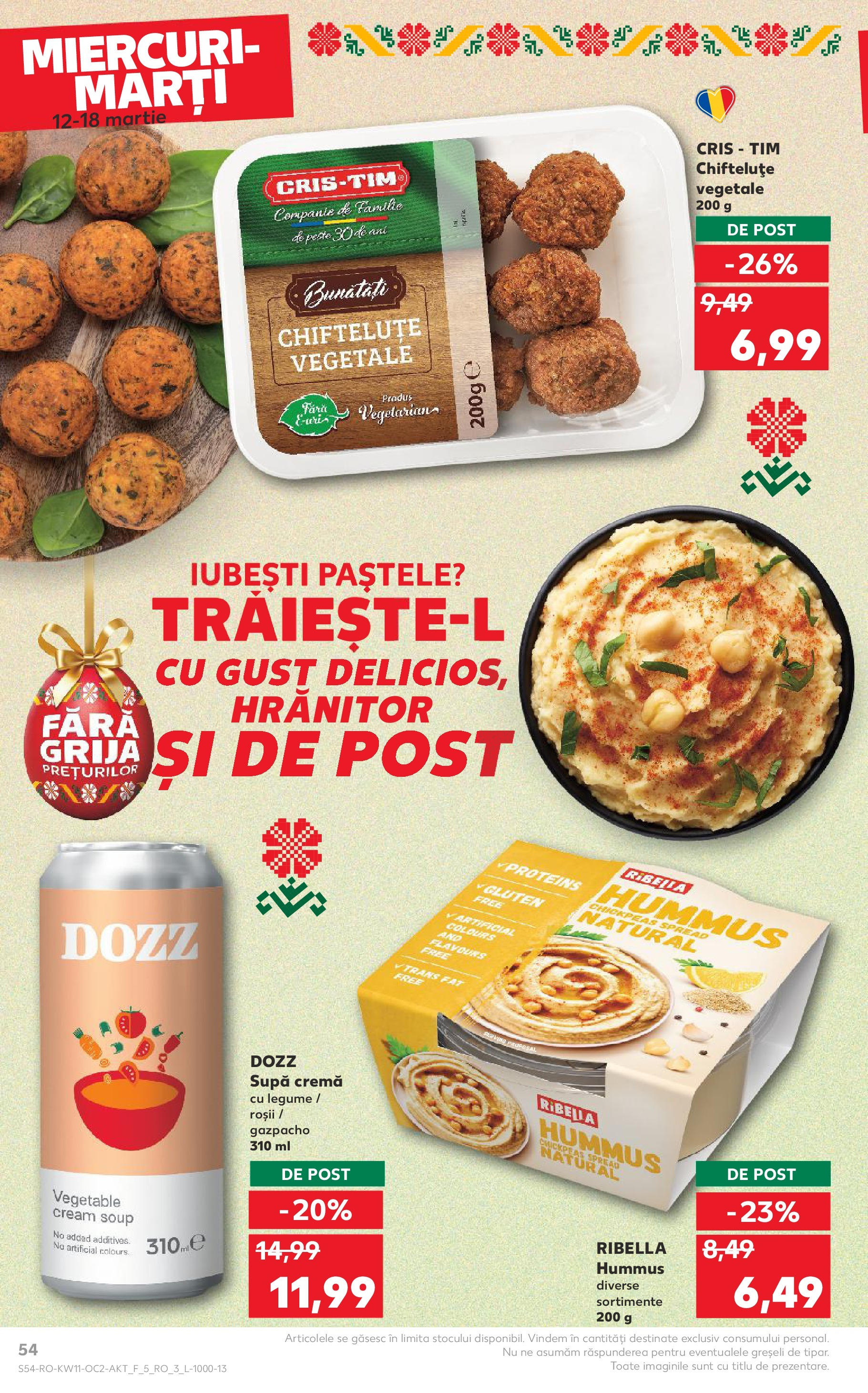 Catalog Kaufland - Bucureşti 12.03.2025 - Revista si Oferta | Pagină: 54 | Produse: Cremă, Legume