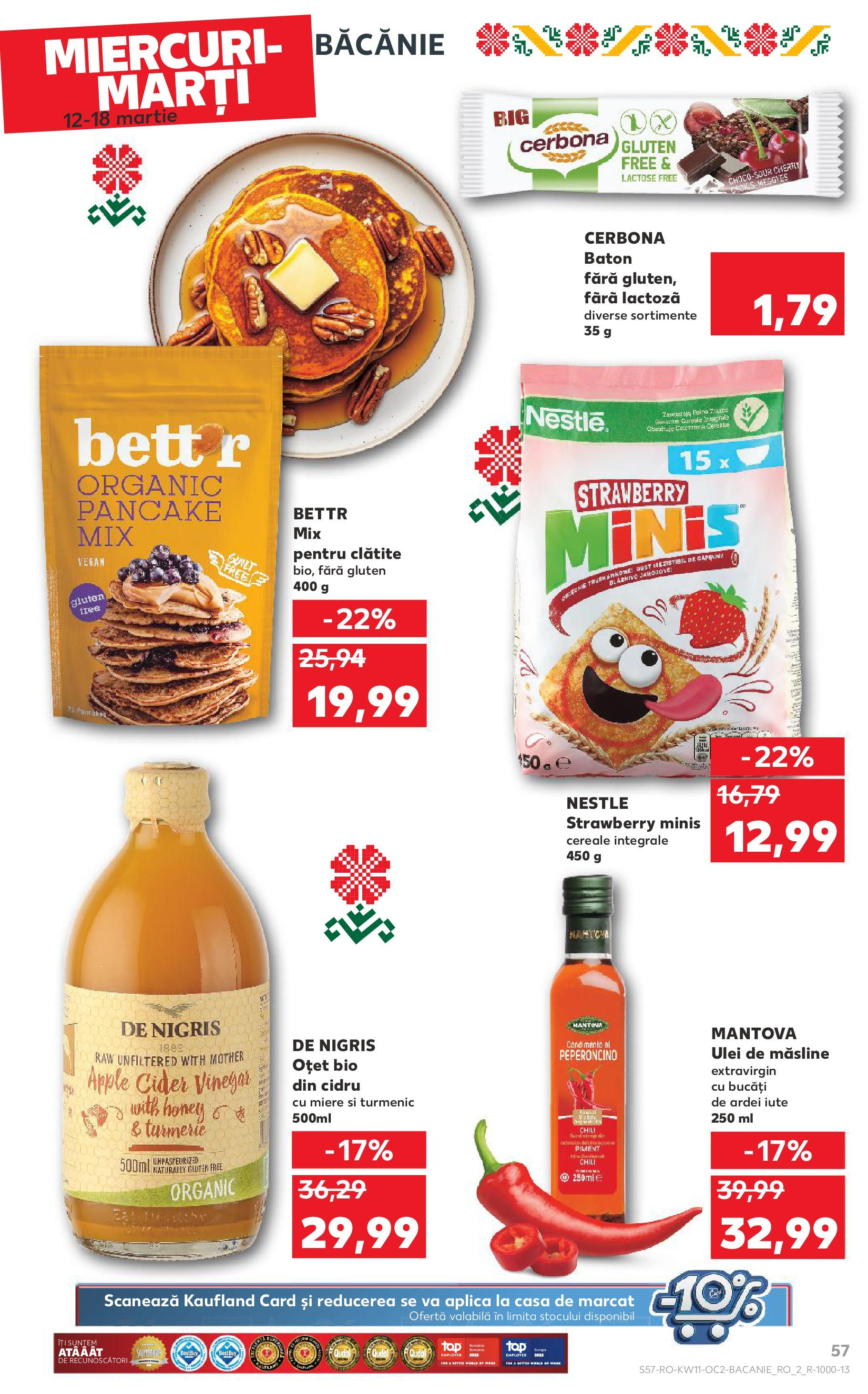 Catalog Kaufland - Bucureşti 12.03.2025 - Revista si Oferta | Pagină: 57 | Produse: Top, Măsline, Apple, Cereale