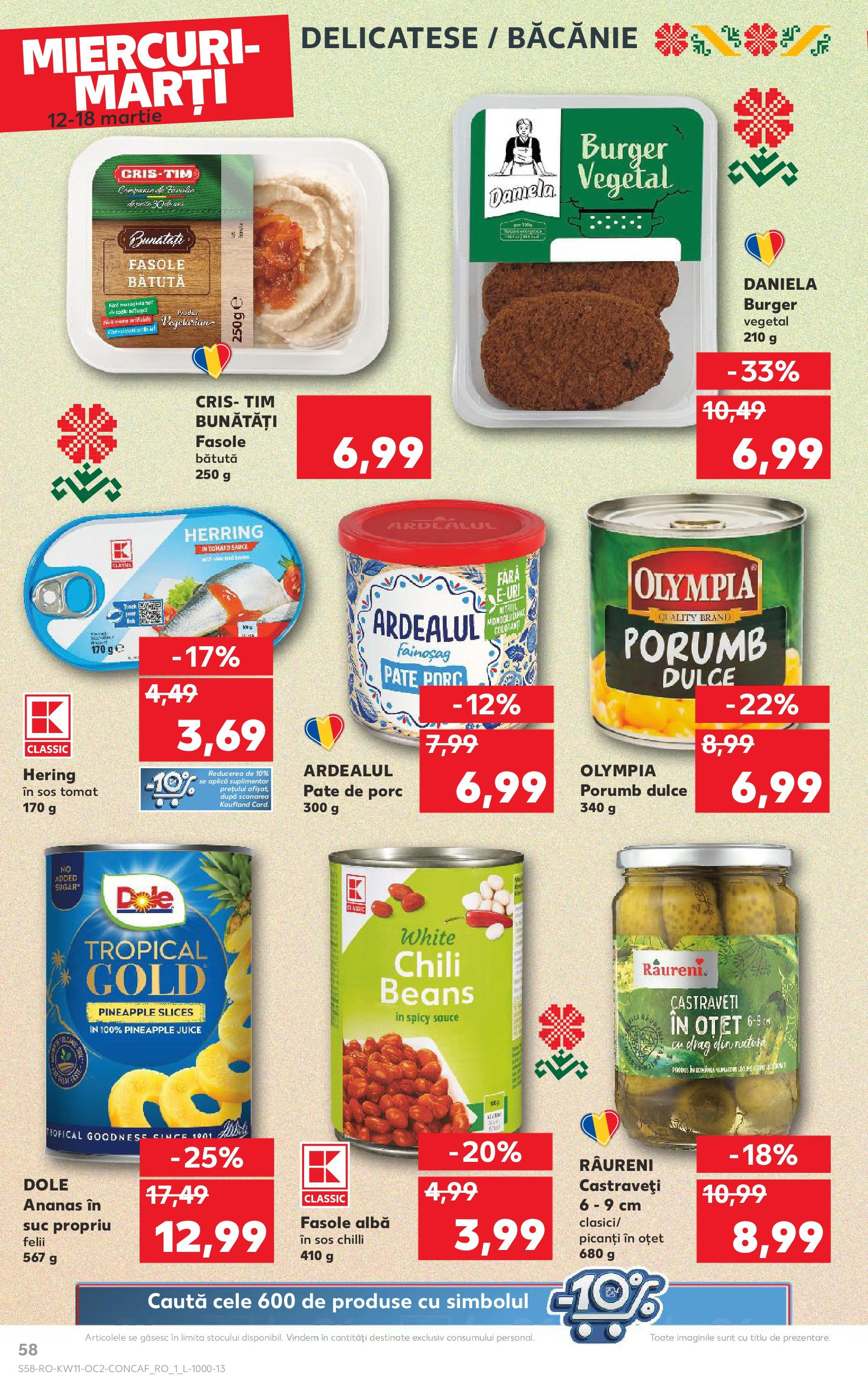 Catalog Kaufland - Bucureşti 12.03.2025 - Revista si Oferta | Pagină: 58 | Produse: Suc, Ananas, Burger, Fasole albă