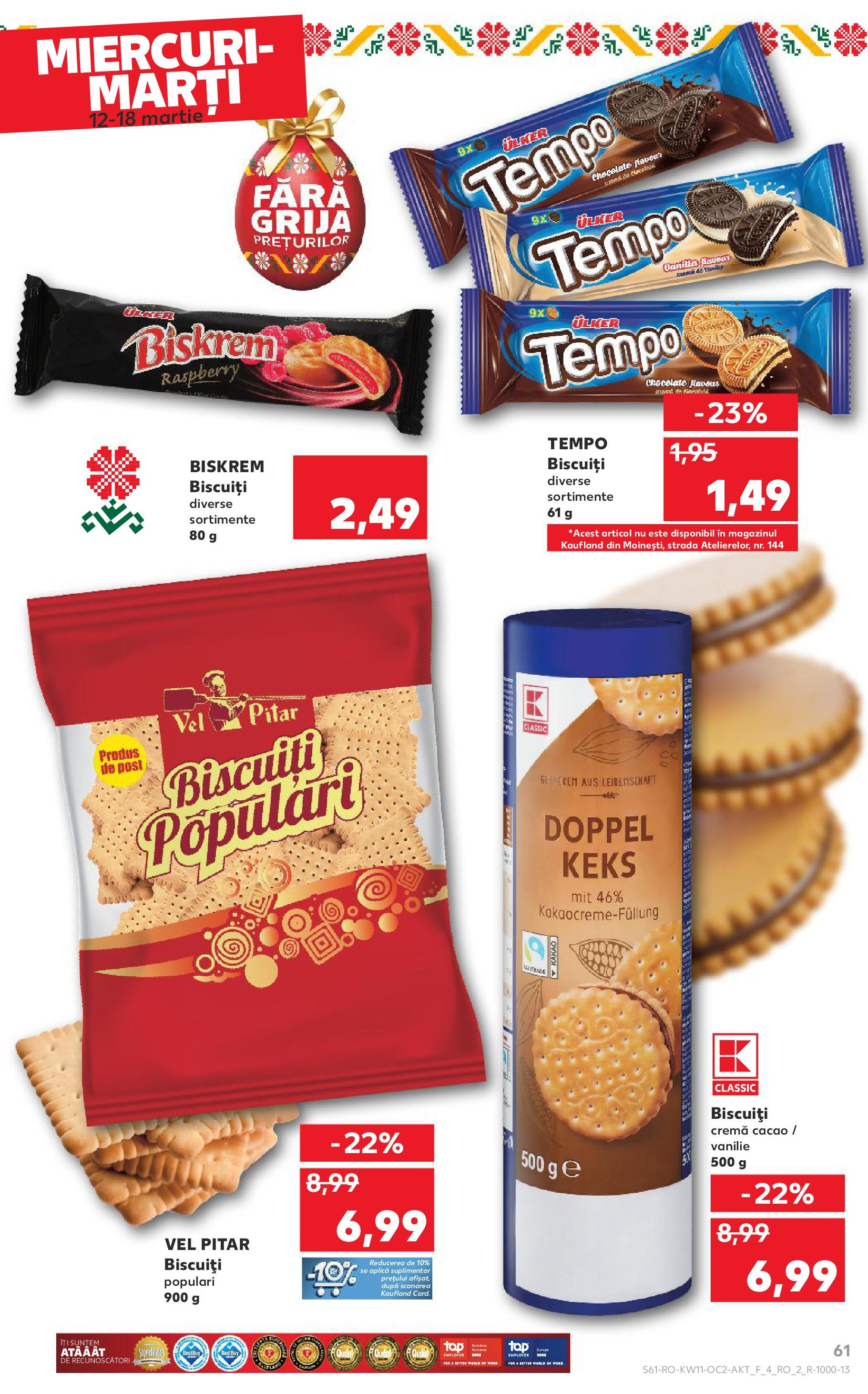 Catalog Kaufland - Bucureşti 12.03.2025 - Revista si Oferta | Pagină: 61 | Produse: Cremă, Cacao, Biscuiți