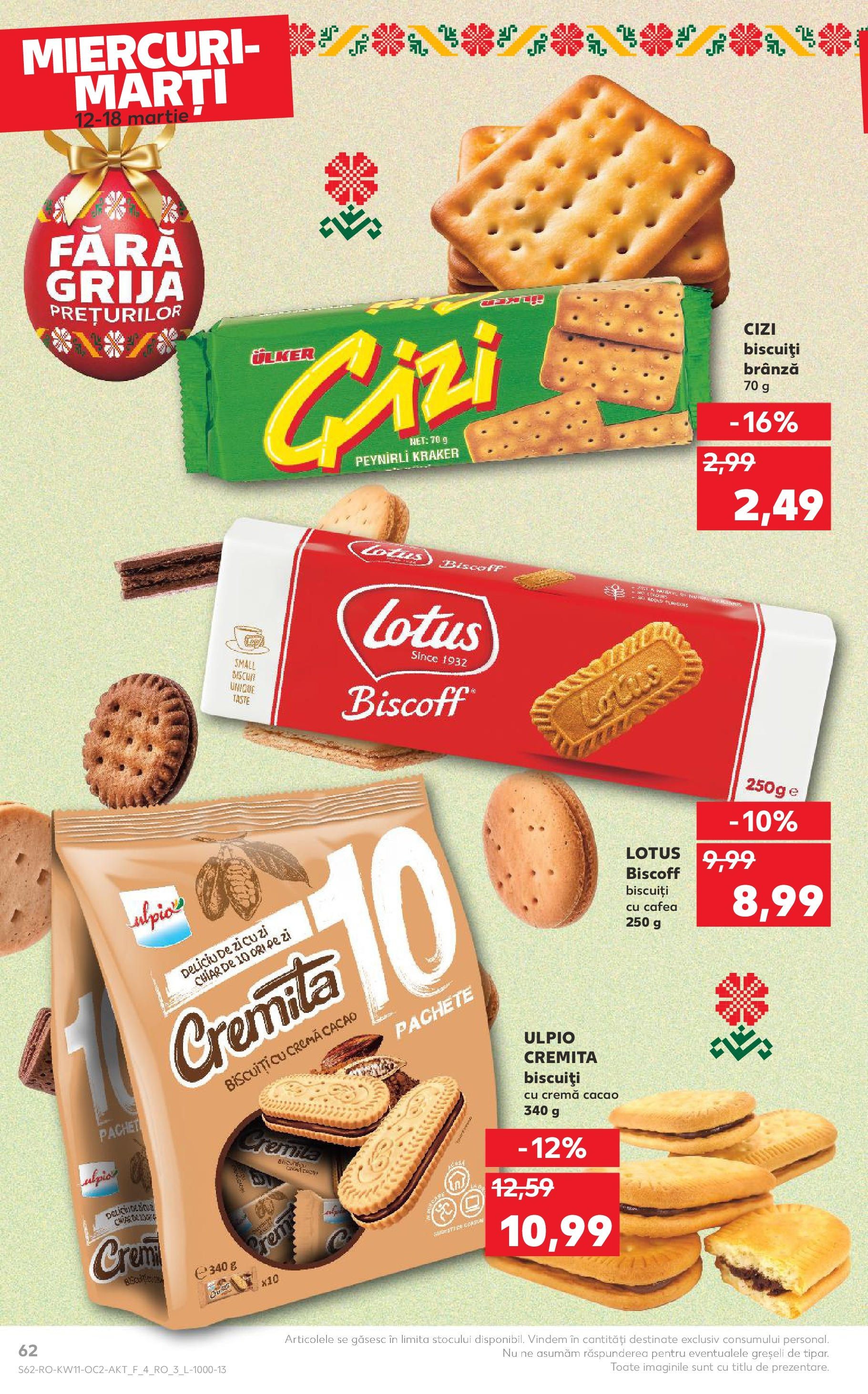 Catalog Kaufland - Bucureşti 12.03.2025 - Revista si Oferta | Pagină: 62 | Produse: Brânză, Cremă, Cacao, Biscuiți