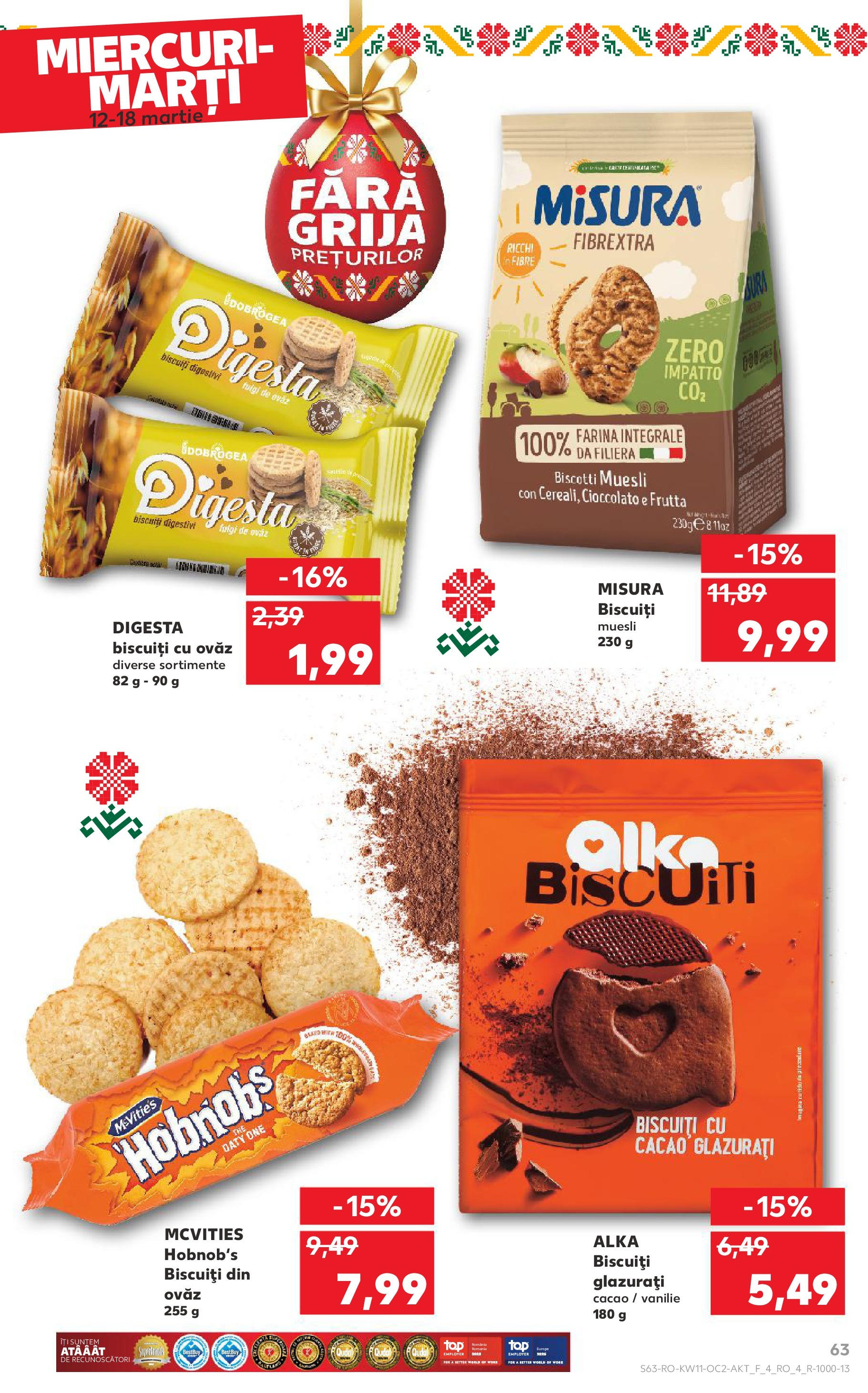 Catalog Kaufland - Bucureşti 12.03.2025 - Revista si Oferta | Pagină: 63 | Produse: Biscuiți