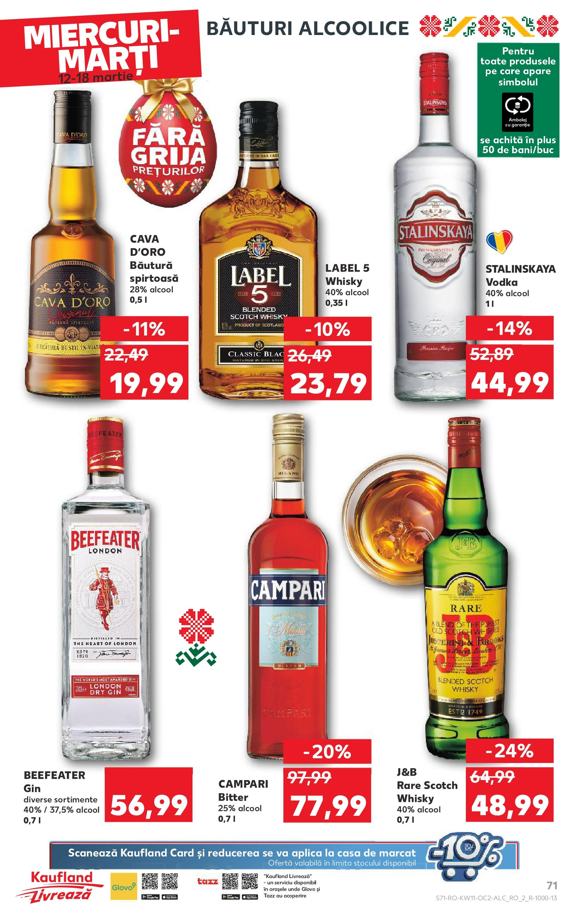 Catalog Kaufland - Bucureşti 12.03.2025 - Revista si Oferta | Pagină: 71 | Produse: Vodka