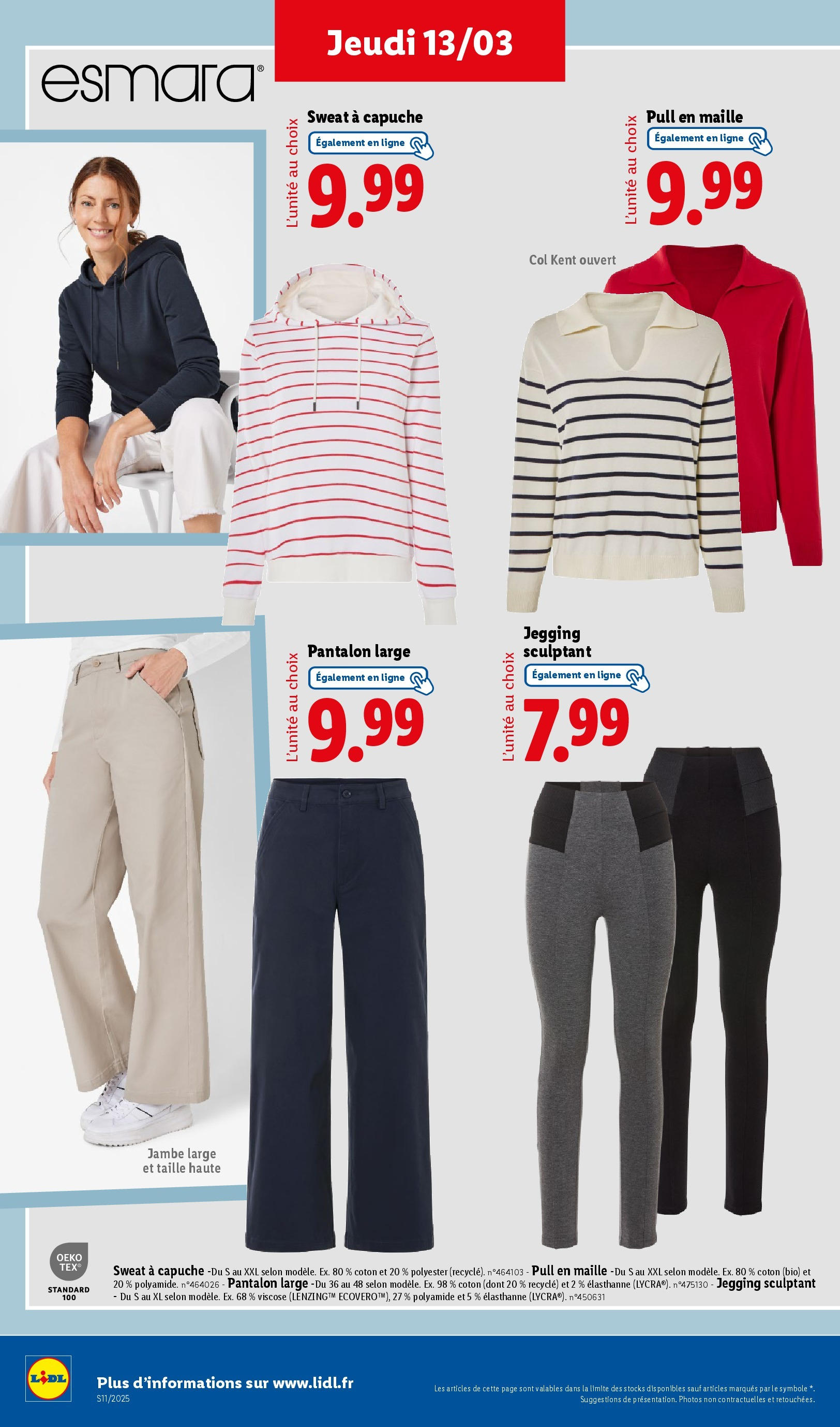 Catalogue LIDL du 12/03/2025 | Promo prospectus en ligne | Page: 38 | Produits: Pull, Sweat à capuche, Pantalon