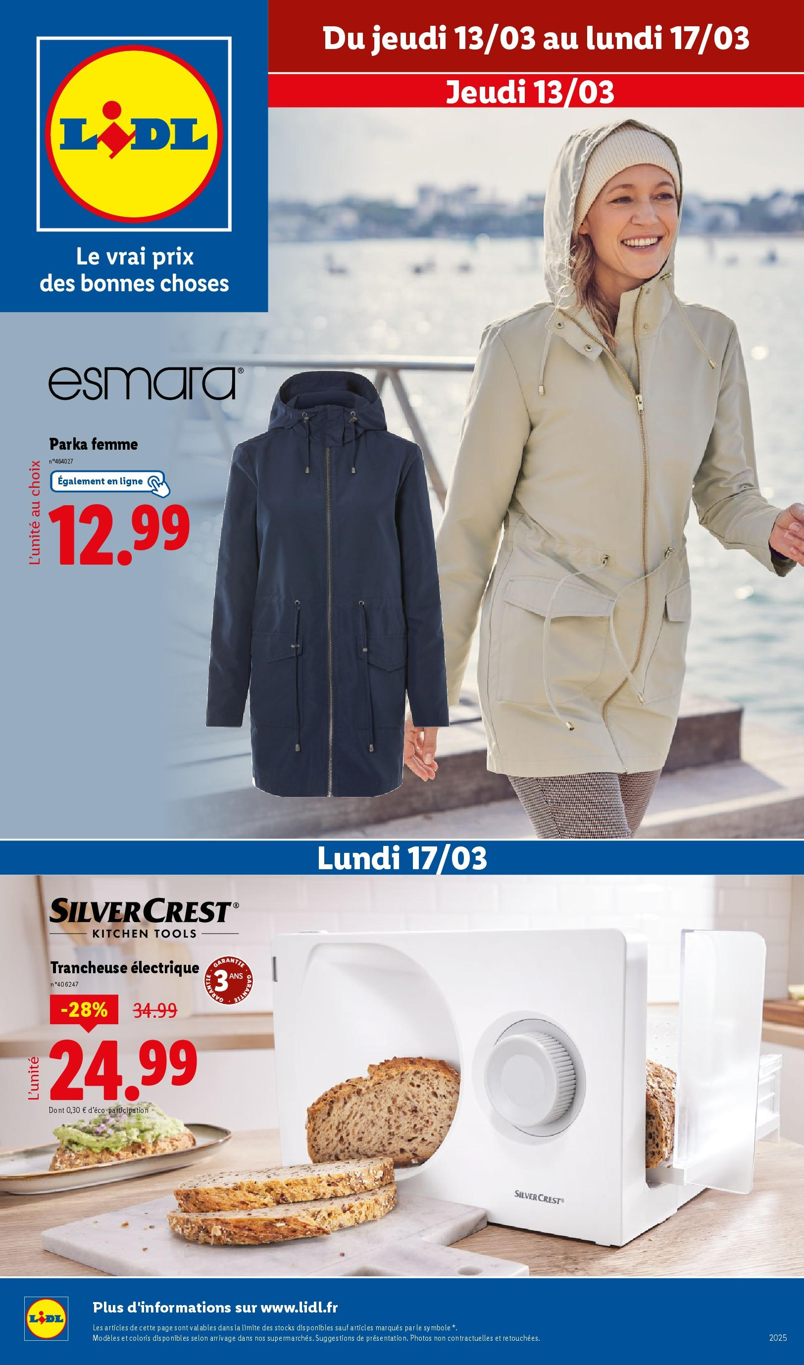 Catalogue LIDL du 12/03/2025 | Promo prospectus en ligne | Page: 1 | Produits: Trancheuse