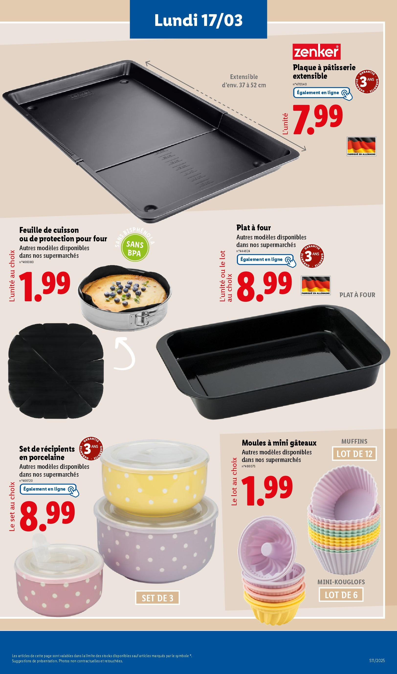 Catalogue LIDL du 12/03/2025 | Promo prospectus en ligne | Page: 49 | Produits: Muffins, Four, Porcelaine