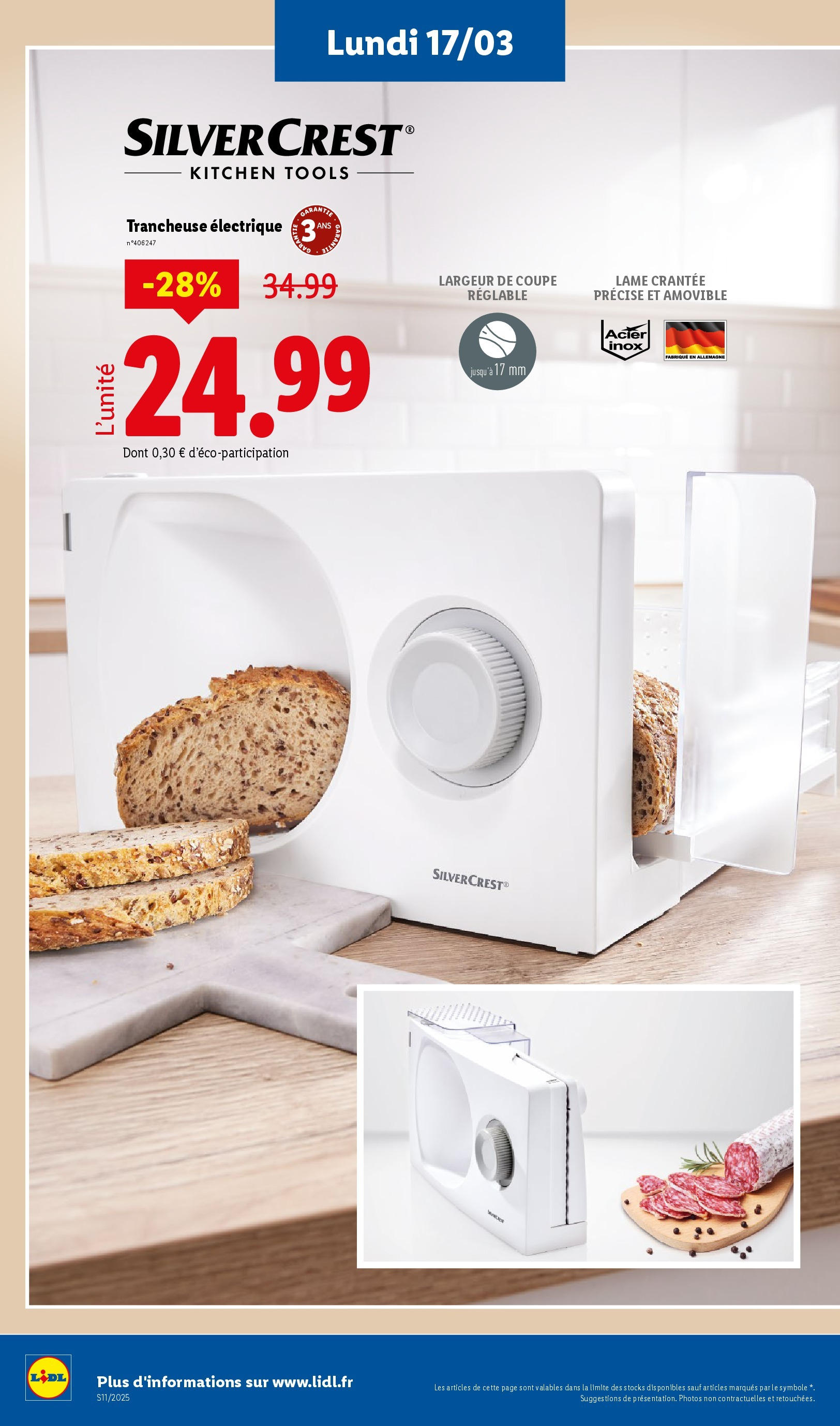 Catalogue LIDL du 12/03/2025 | Promo prospectus en ligne | Page: 52 | Produits: Trancheuse