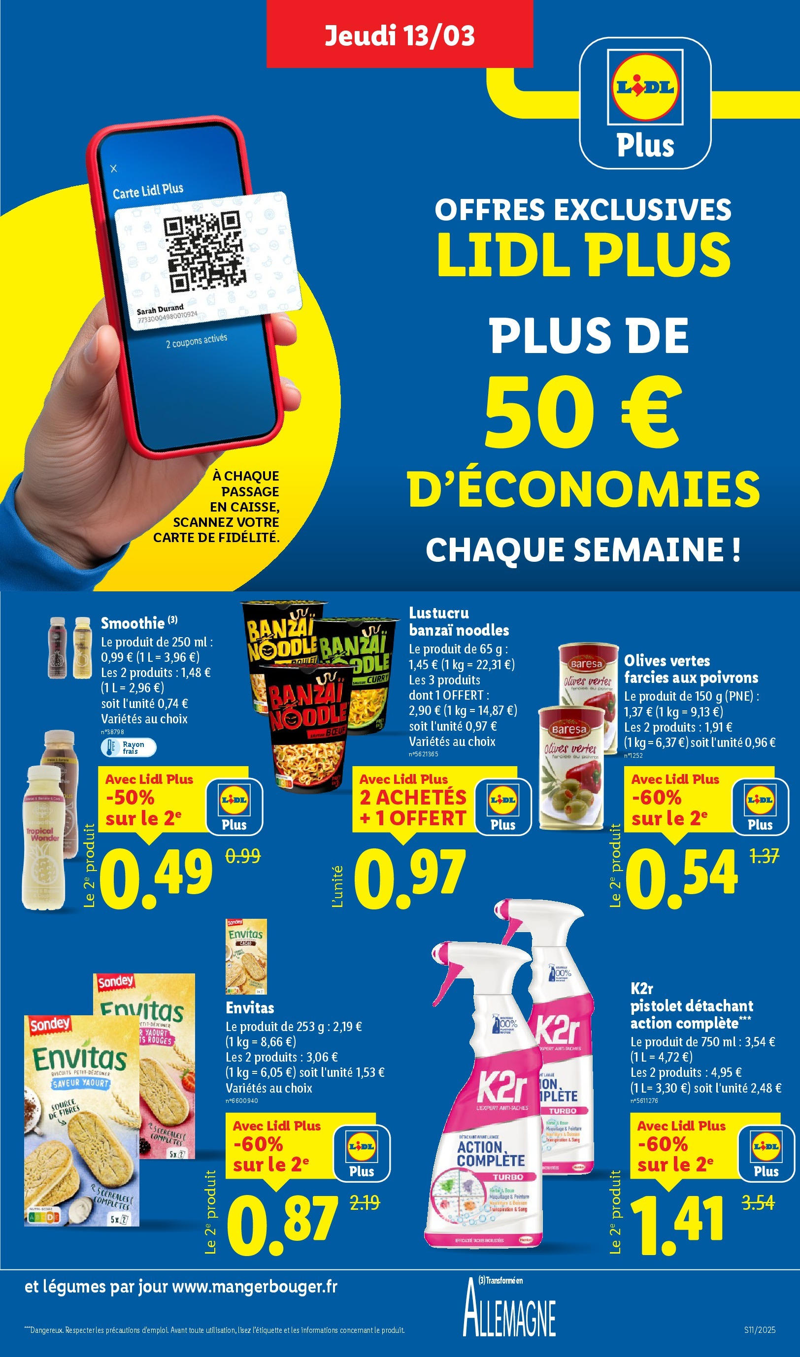 Catalogue LIDL du 12/03/2025 | Promo prospectus en ligne | Page: 9 | Produits: Olives, Détachant