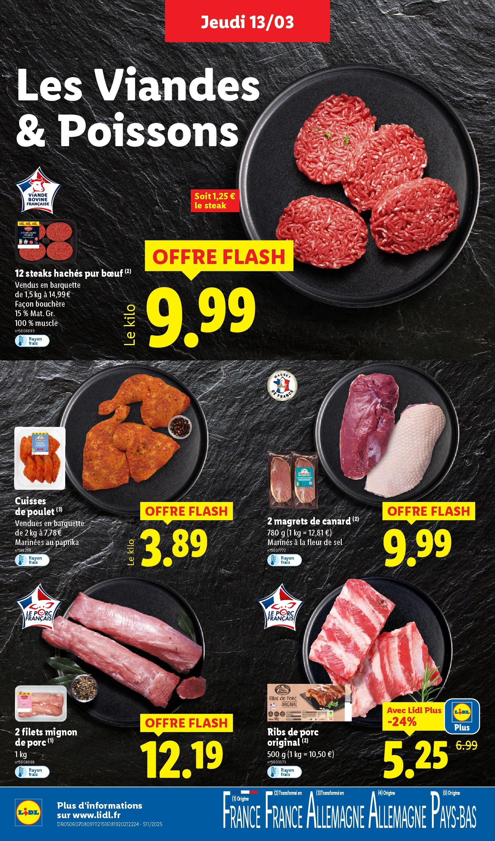 Catalogue LIDL du 12/03/2025 | Promo prospectus en ligne | Page: 6 | Produits: Paprika, Cuisses de poulet, Porc, Magrets de canard