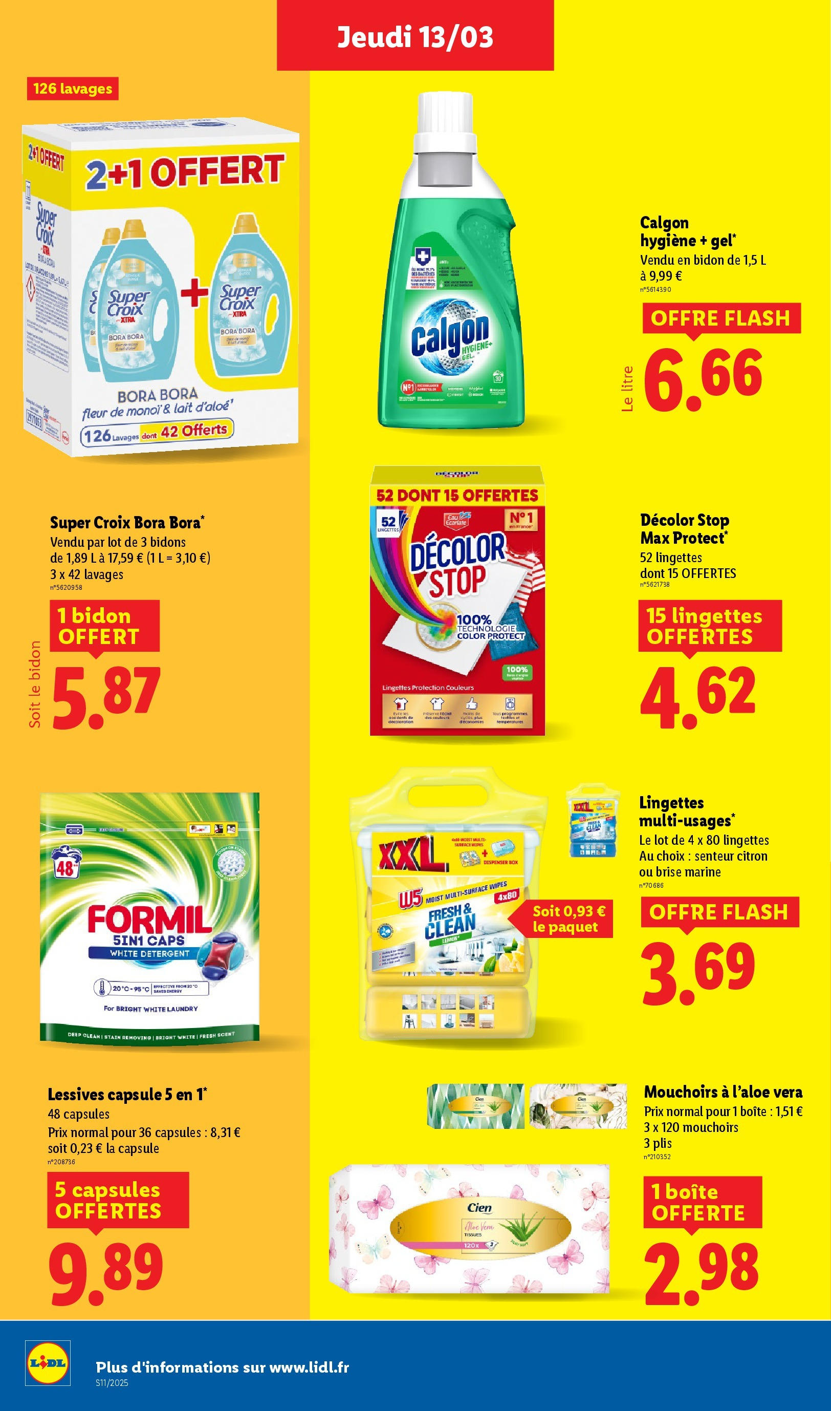 Catalogue LIDL du 12/03/2025 | Promo prospectus en ligne | Page: 24 | Produits: Citron, Détergent, Mouchoirs, Lait