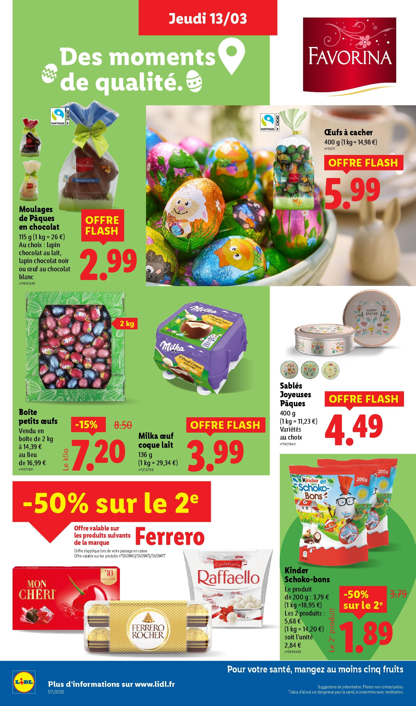 Catalogue LIDL du 12/03/2025 | Promo prospectus en ligne | Page: 26 | Produits: Lapin, Lait, Œufs, Chocolat