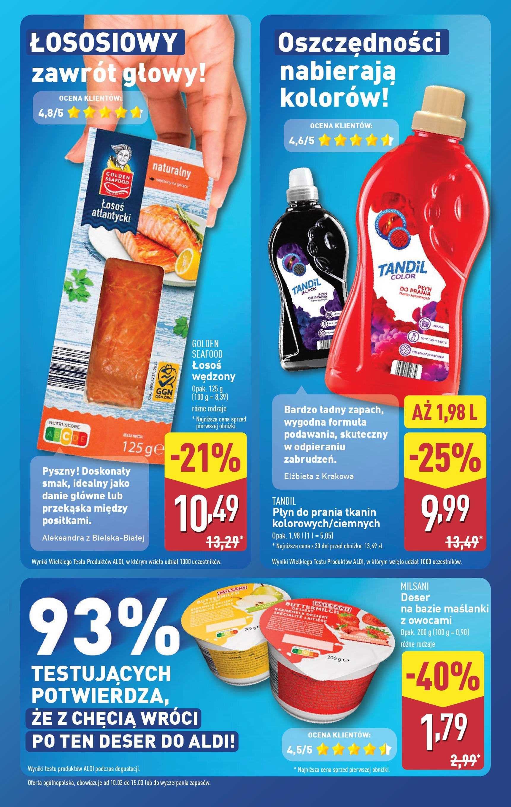 Aldi Gazetka od 10.03.2025 - Ulotka PDF, promocje | Strona: 19 | Produkty: Łosoś wędzony, Łosoś atlantycki, Łosoś