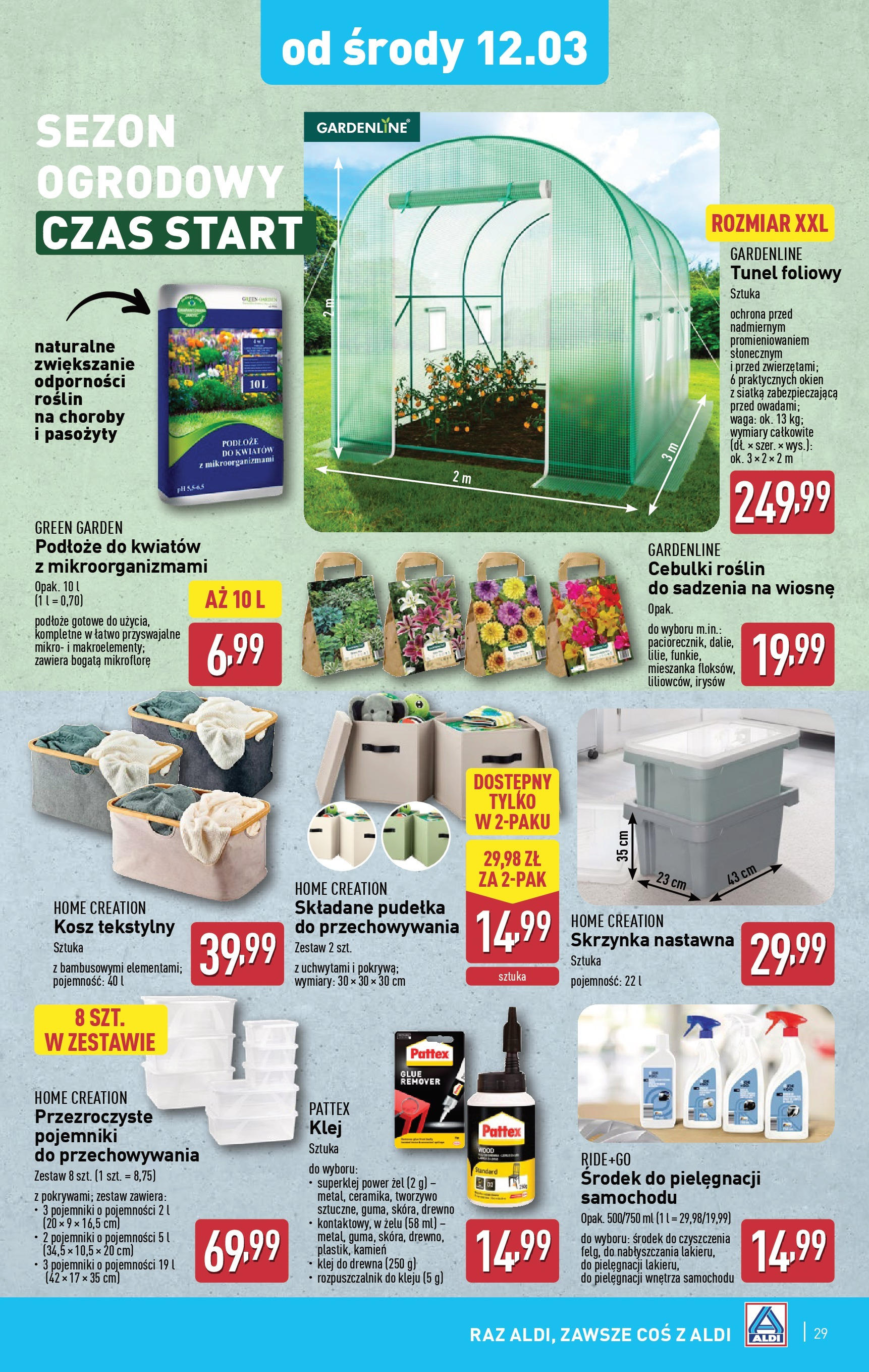 Aldi Gazetka od 10.03.2025 - Ulotka PDF, promocje | Strona: 29 | Produkty: Tunel foliowy, Waga, Kosz, Siatka