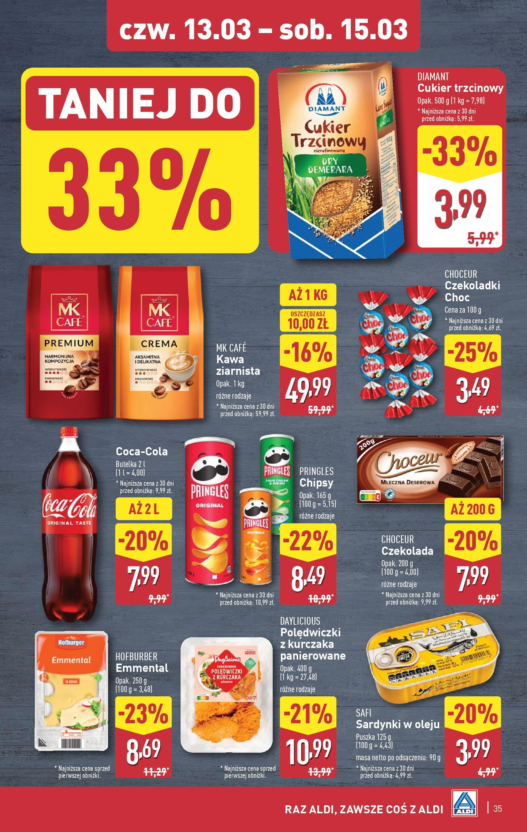 Aldi Gazetka od 10.03.2025 - Ulotka PDF, promocje | Strona: 35 | Produkty: Chipsy, Czekoladki, Czekolada, Cukier trzcinowy