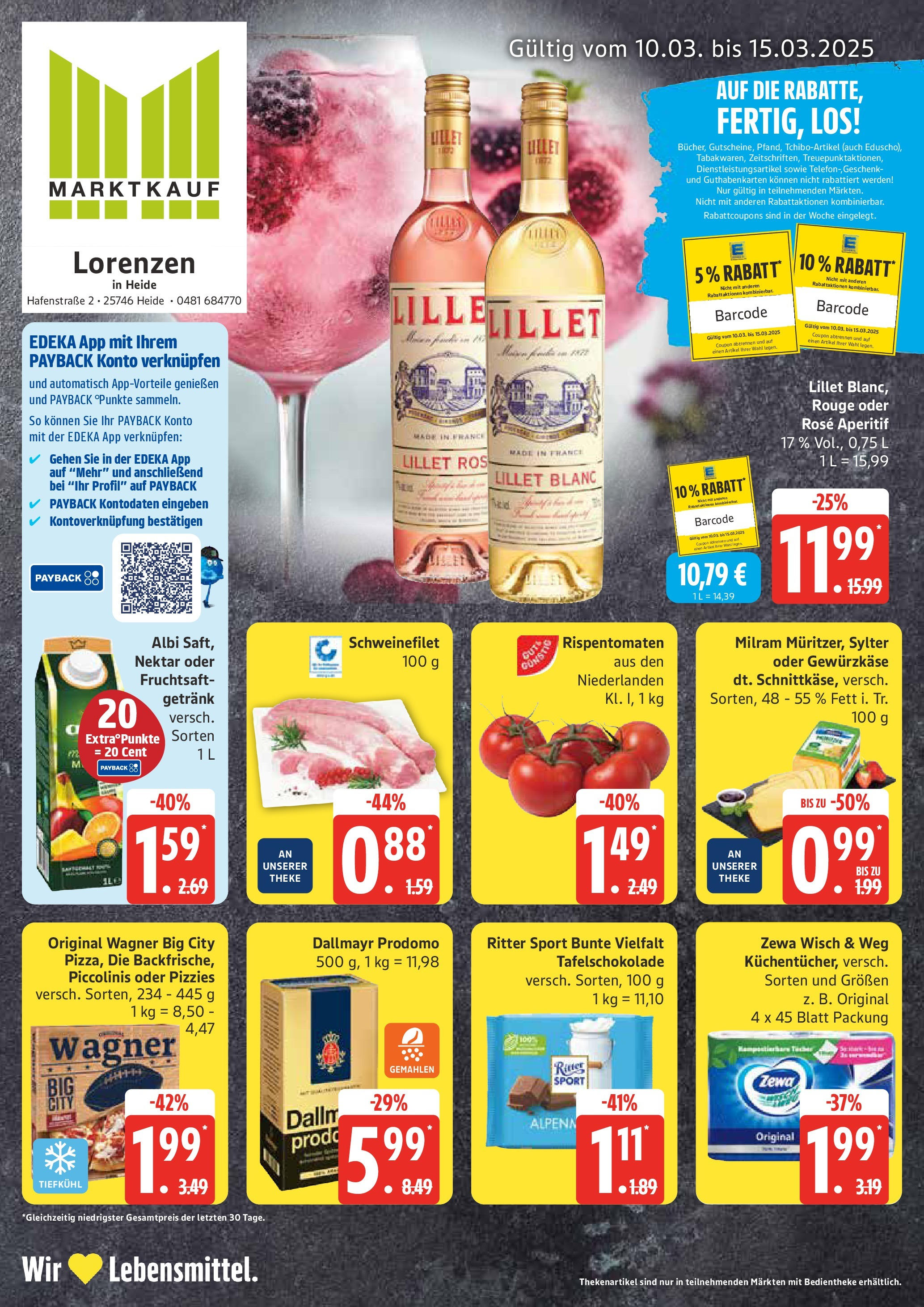 Marktkauf - Marktkauf: Wochenangebote (ab 09.03.2025) » Angebote online | Seite: 1 | Produkte: Rouge, Lillet, Piccolinis, Fruchtsaft