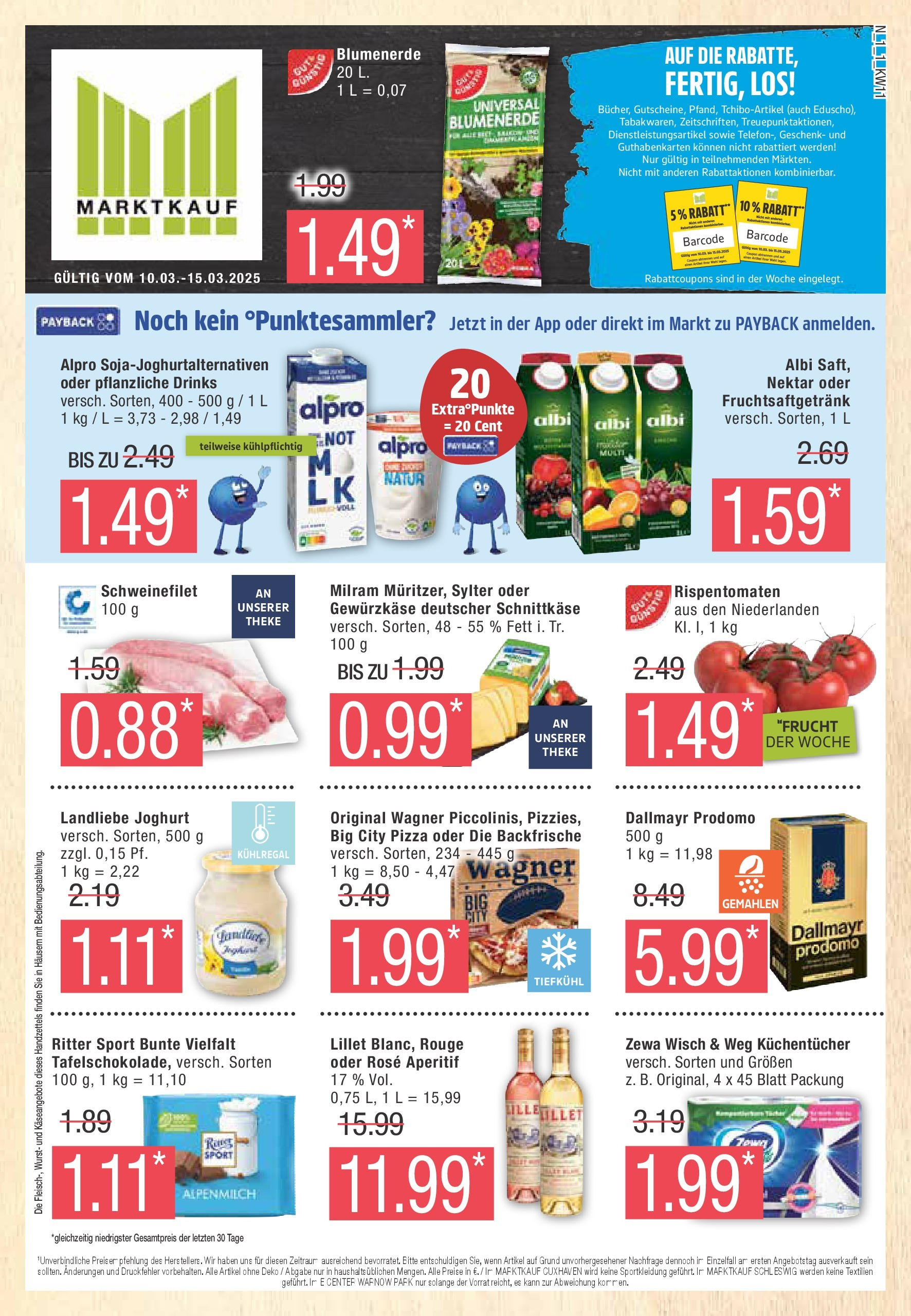 Marktkauf - Marktkauf: Wochenangebote (ab 09.03.2025) » Angebote online | Seite: 1 | Produkte: Joghurt, Ritter sport, Rouge, Lillet