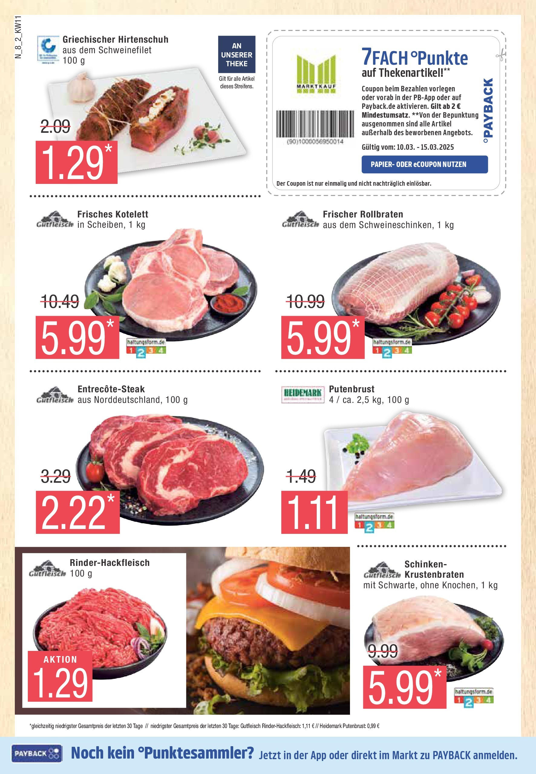 Marktkauf - Marktkauf: Wochenangebote (ab 09.03.2025) » Angebote online | Seite: 8 | Produkte: Theke, Krustenbraten, Schweinefilet, Schinken