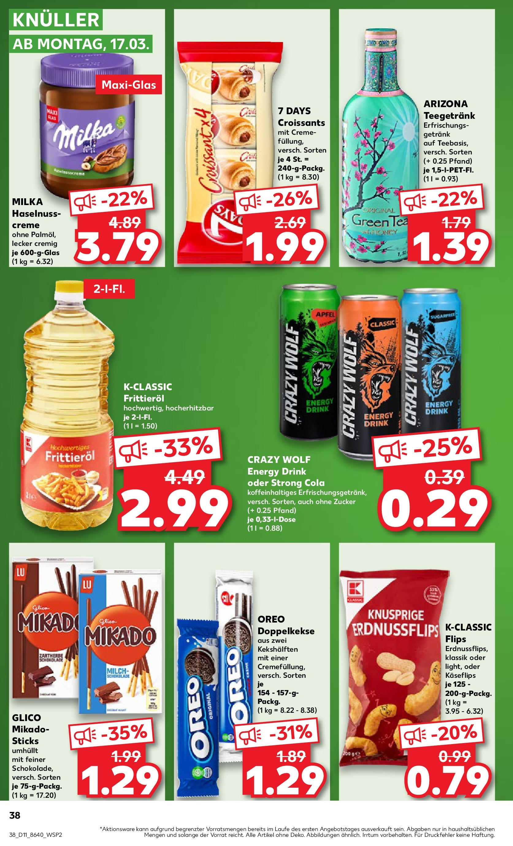 Kaufland - Kaufland: Wochenangebote (ab 12.03.2025) » Angebote Online zum Blättern | Seite: 38 | Produkte: Energy, Äpfel, Creme, Zucker