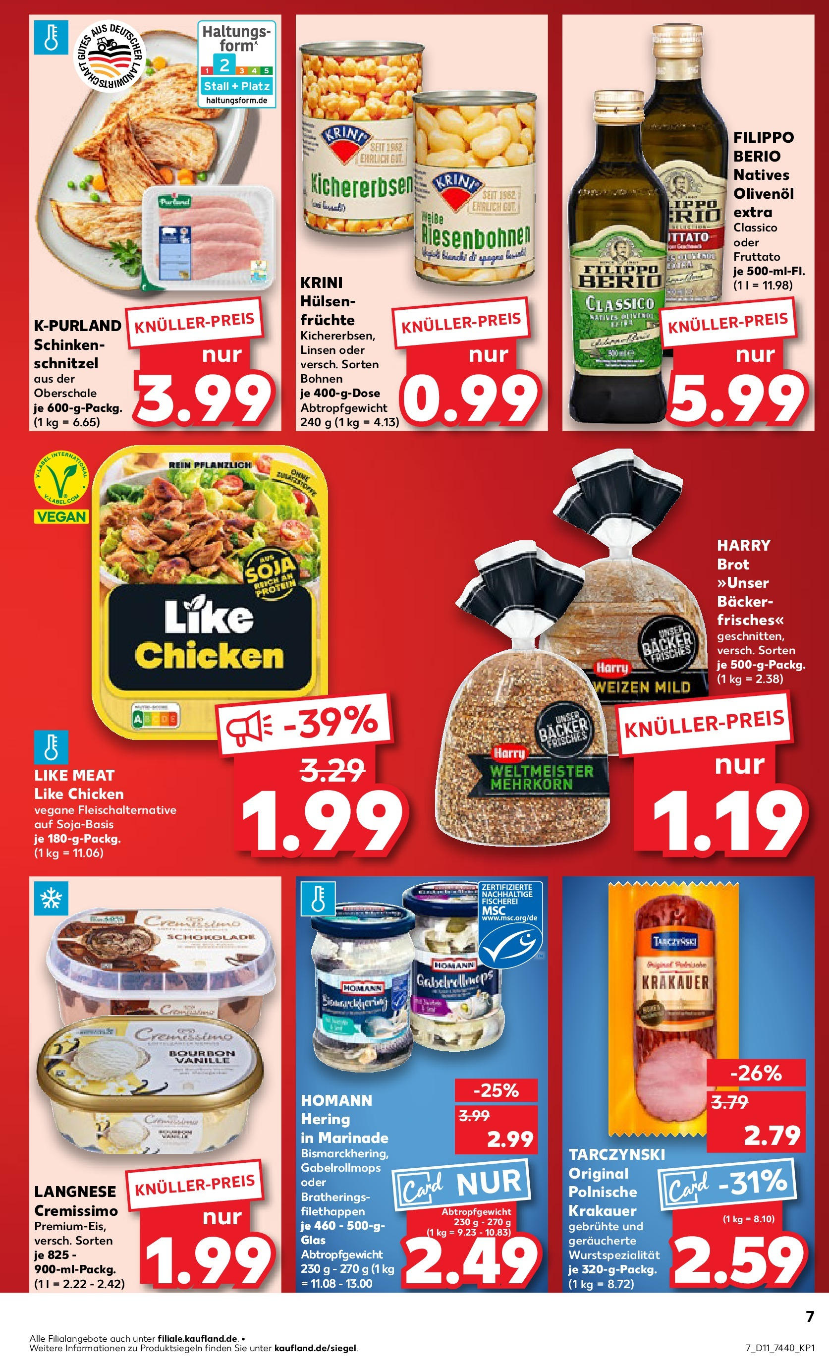 Kaufland - Kaufland: Wochenangebote (ab 12.03.2025) » Angebote Online zum Blättern | Seite: 7 | Produkte: Schokolade, Olivenol, Schnitzel, Brot