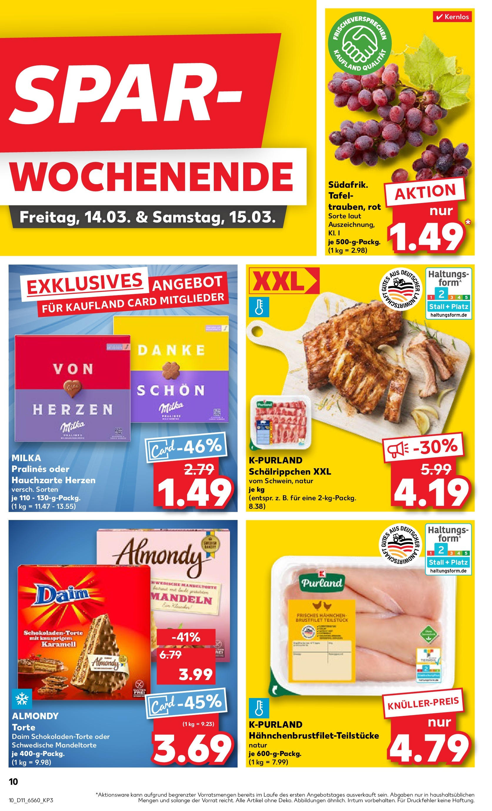 Kaufland - Kaufland: Wochenangebote (ab 12.03.2025) » Angebote Online zum Blättern | Seite: 10 | Produkte: Mandeln, Milka