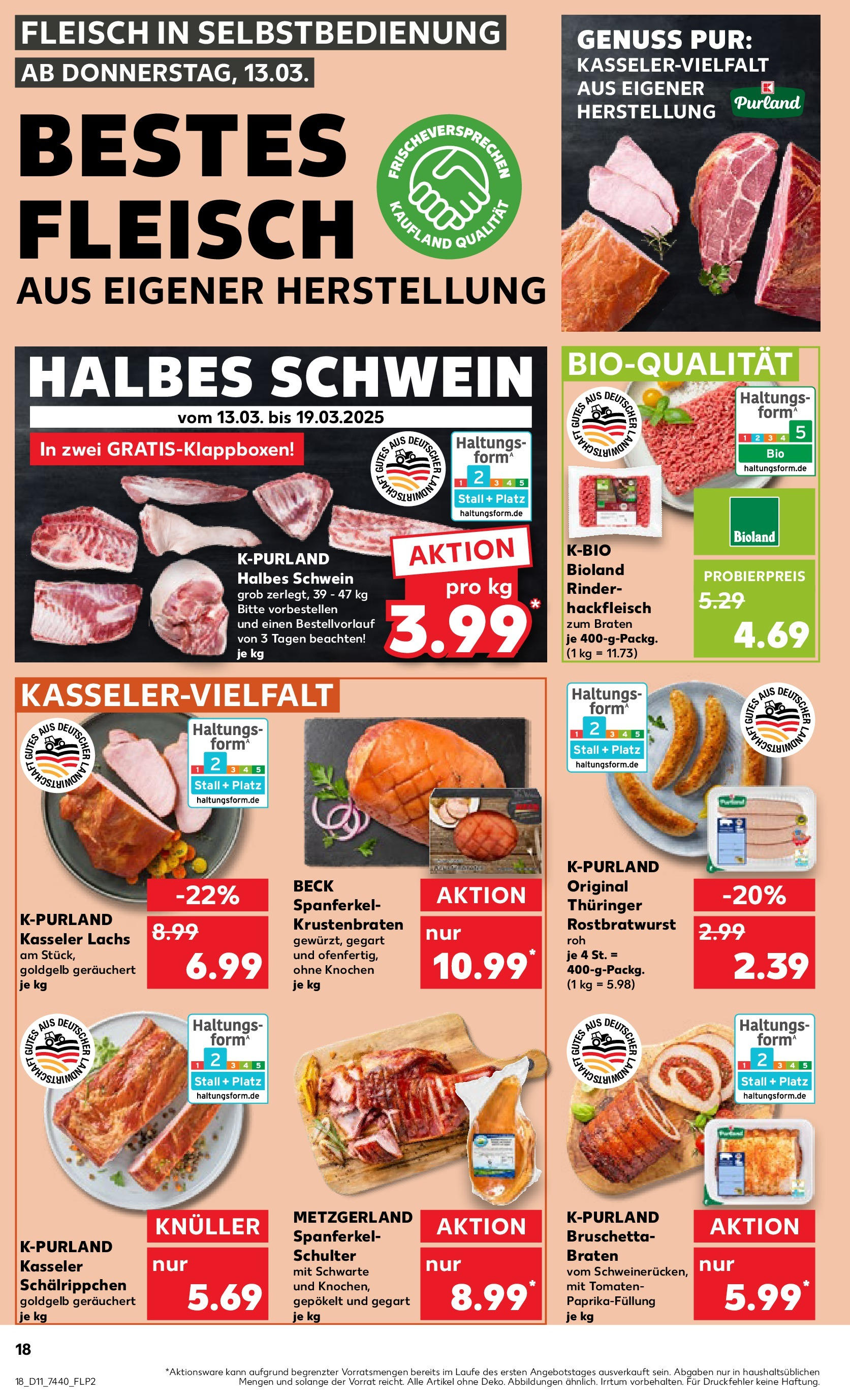 Kaufland - Kaufland: Wochenangebote (ab 12.03.2025) » Angebote Online zum Blättern | Seite: 18 | Produkte: Tomaten, Krustenbraten, Lachs, Fleisch