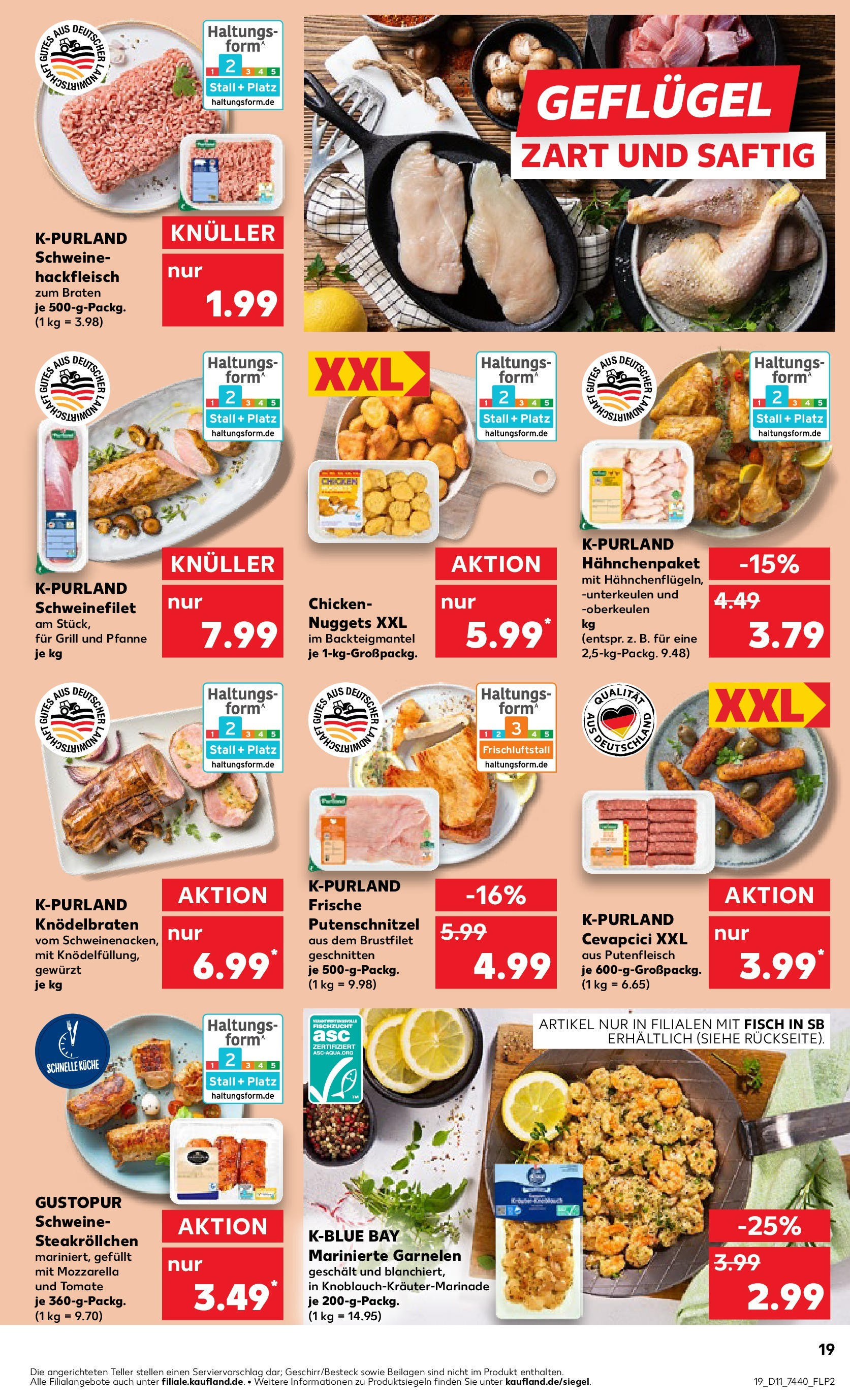 Kaufland - Kaufland: Wochenangebote (ab 12.03.2025) » Angebote Online zum Blättern | Seite: 19 | Produkte: Mozzarella, Fisch, Putenschnitzel, Hackfleisch