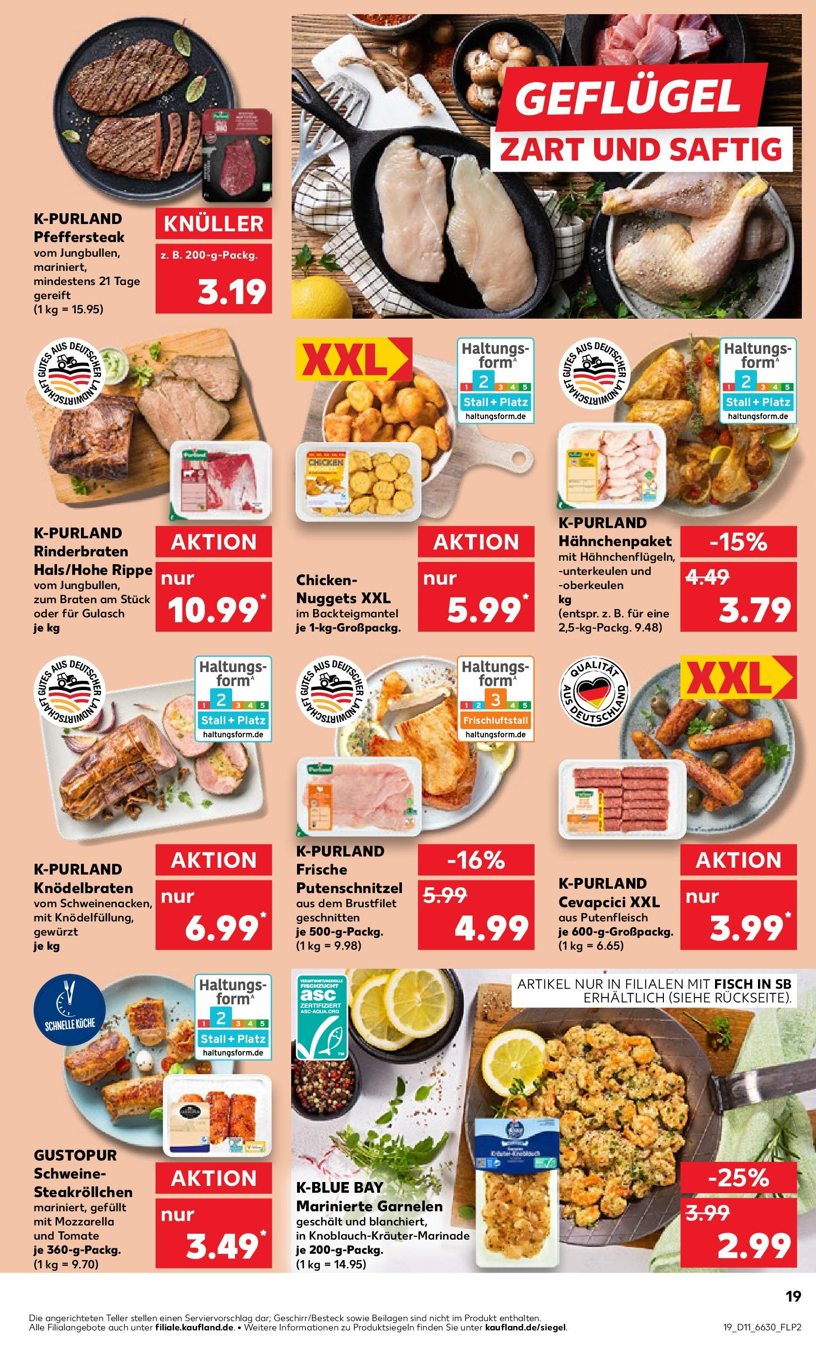 Kaufland - Kaufland: Wochenangebote (ab 12.03.2025) » Angebote Online zum Blättern | Seite: 19 | Produkte: Küche, Cevapcici, Garnelen, Fisch