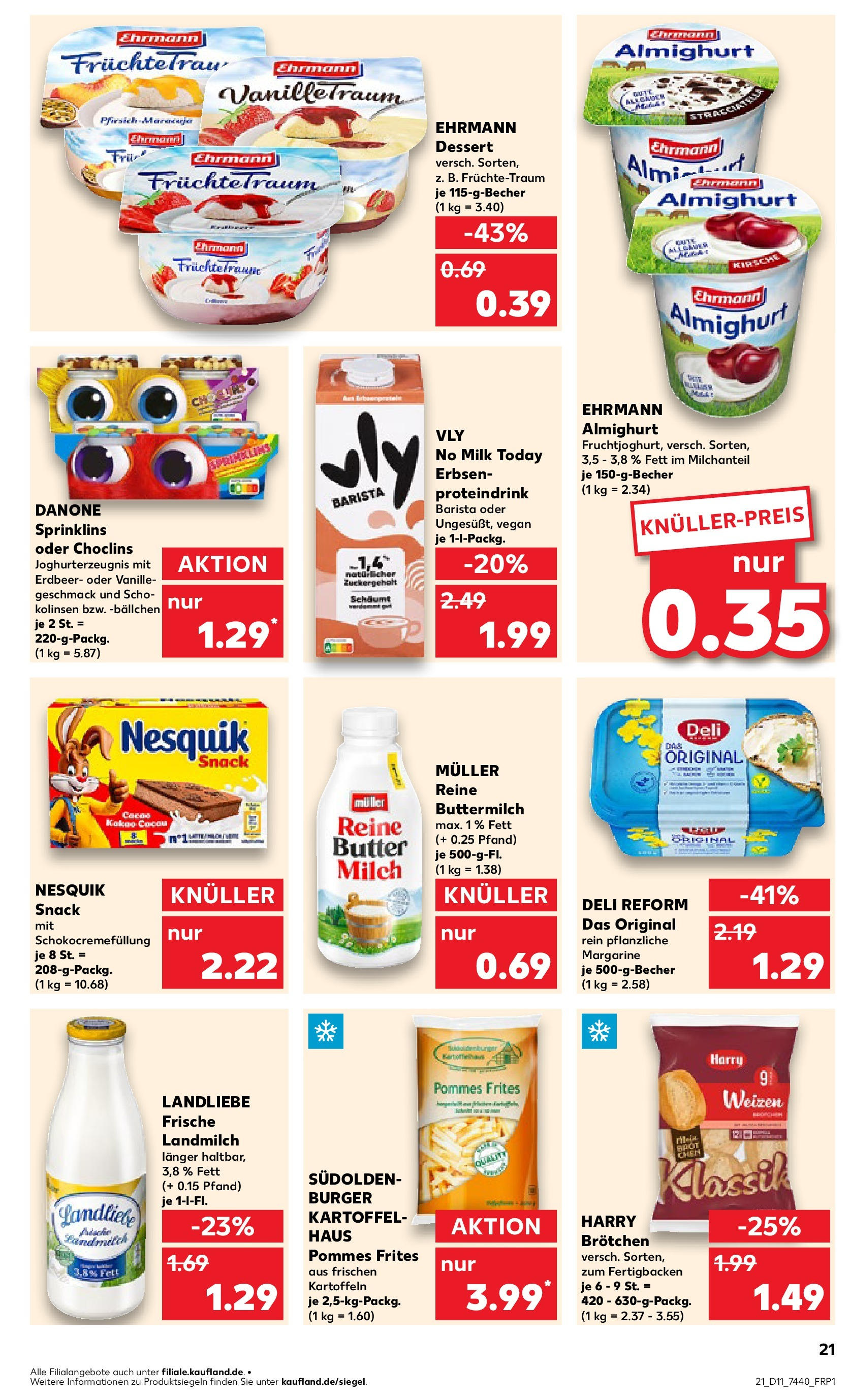 Kaufland - Kaufland: Wochenangebote (ab 12.03.2025) » Angebote Online zum Blättern | Seite: 21 | Produkte: Margarine, Pommes, Pommes frites, Kartoffeln