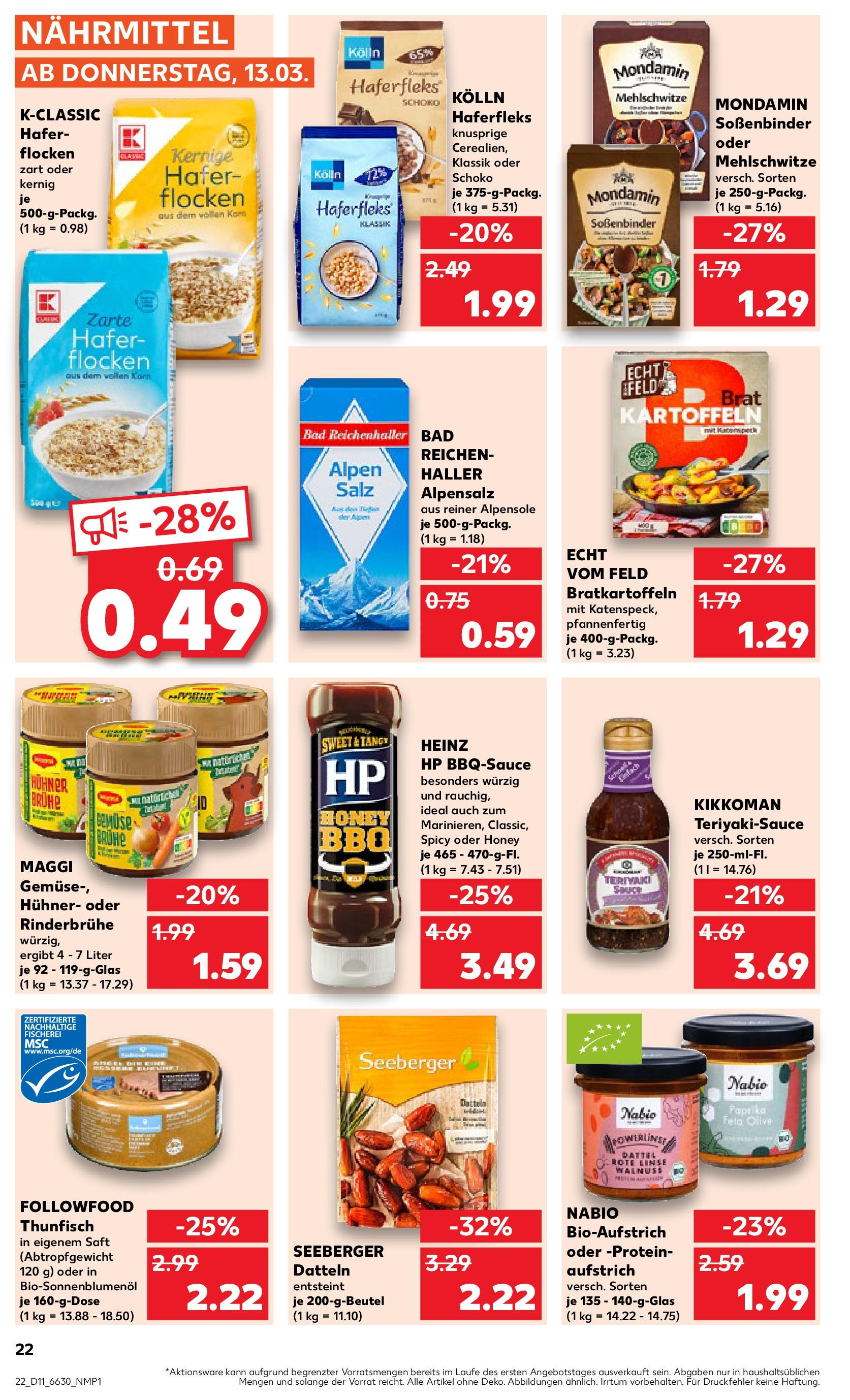 Kaufland - Kaufland: Wochenangebote (ab 12.03.2025) » Angebote Online zum Blättern | Seite: 22 | Produkte: HP, Bad, Dattel, Flocken