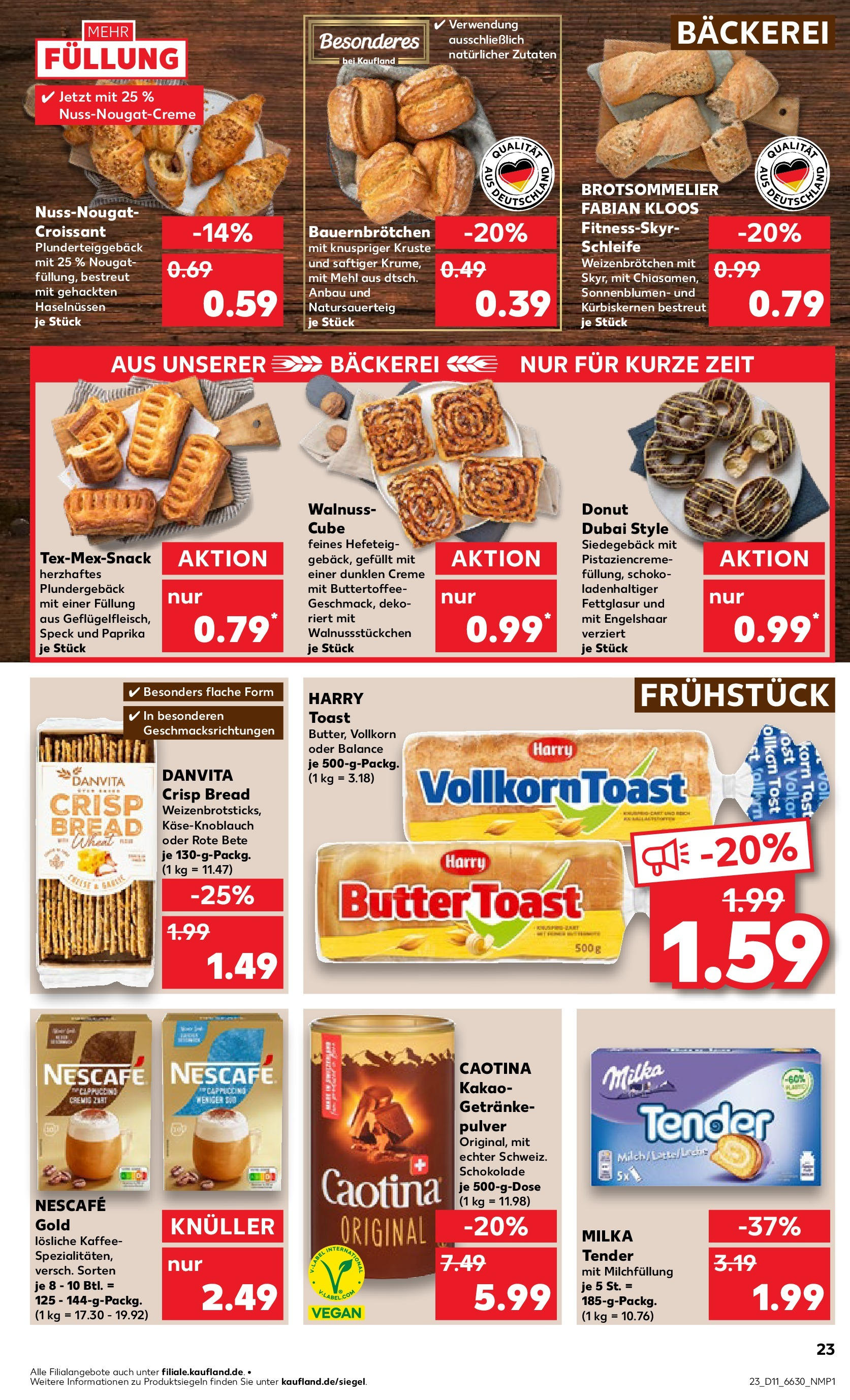 Kaufland - Kaufland: Wochenangebote (ab 12.03.2025) » Angebote Online zum Blättern | Seite: 23 | Produkte: Bäckerei, Toast, Croissant, Paprika