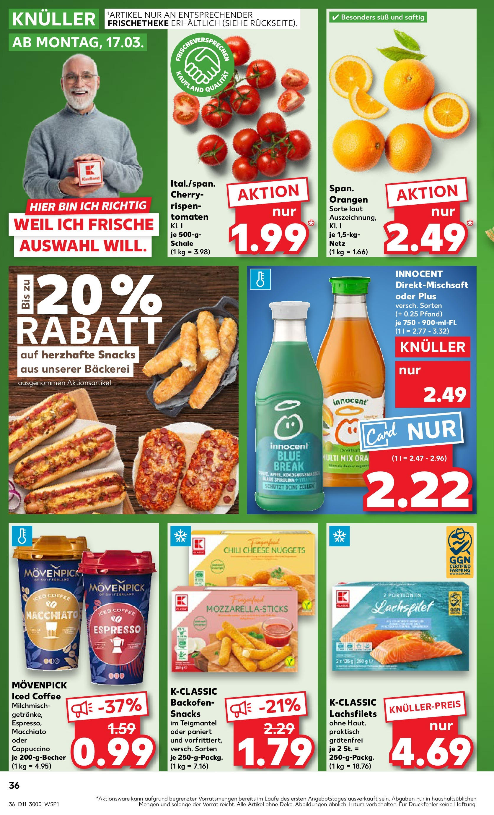 Kaufland - Giengen an der Brenz, Marktstraße 86 (ab 13.03.2025) » Angebote Online zum Blättern | Seite: 36 | Produkte: Bäckerei, Tomaten, Chili, Backofen