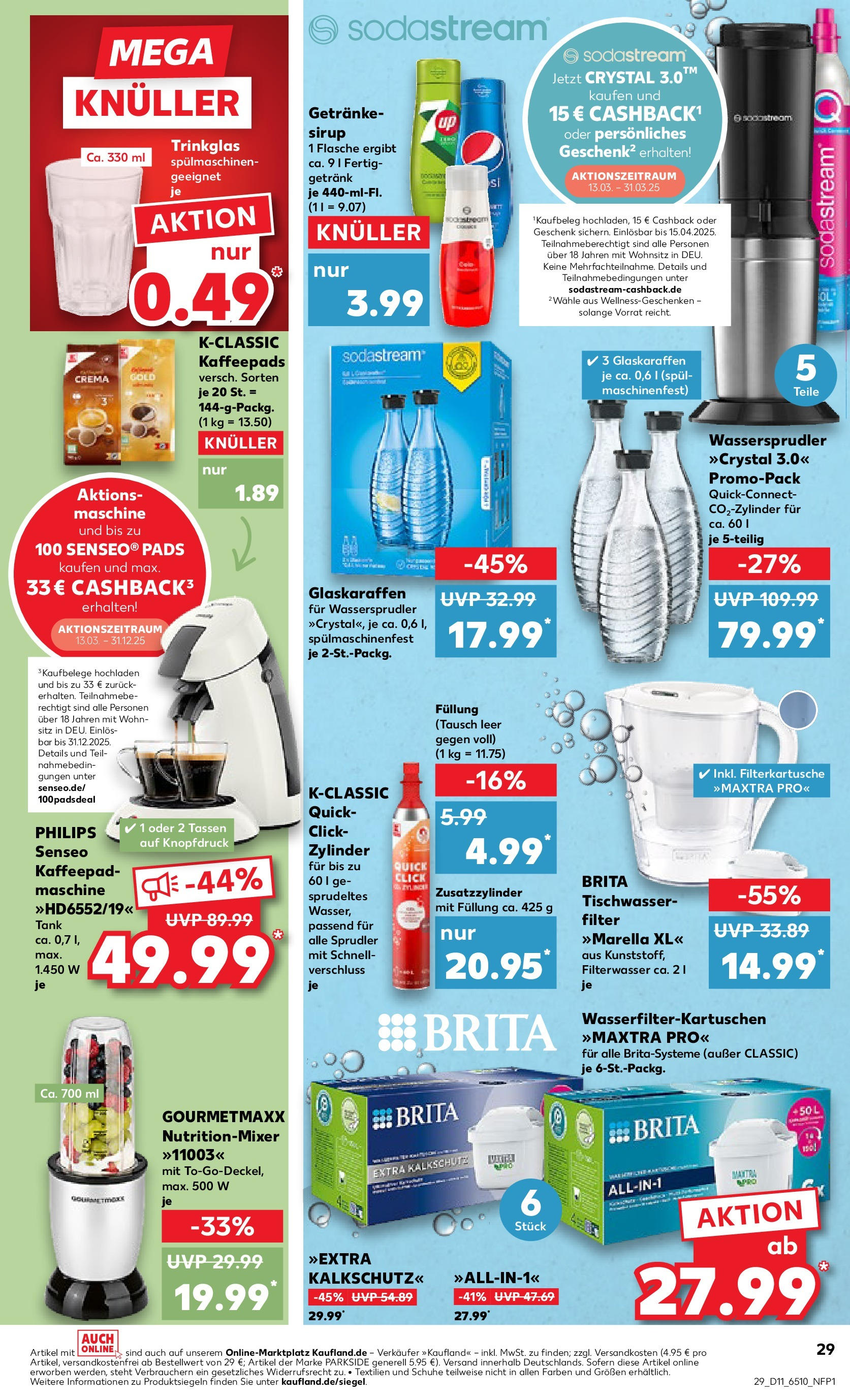 Kaufland - Oberhausen, Concordiastraße 32 (ab 13.03.2025) » Angebote Online zum Blättern | Seite: 29 | Produkte: Senseo, Kaffeepads, Sirup, Sodastream