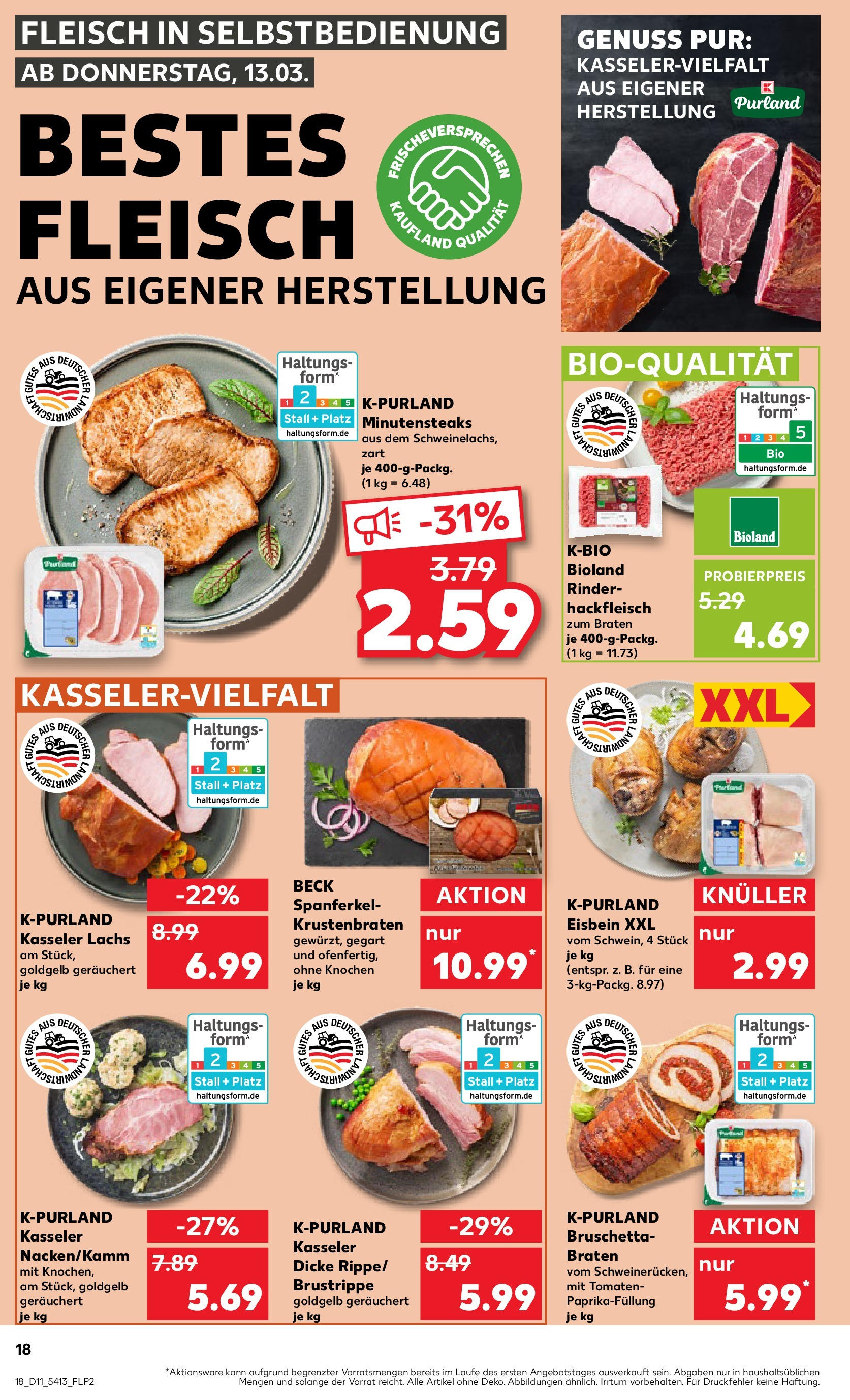 Kaufland - Kaufland: Wochenangebote (ab 12.03.2025) » Angebote Online zum Blättern | Seite: 18 | Produkte: Tomaten, Krustenbraten, Fleisch, Hackfleisch